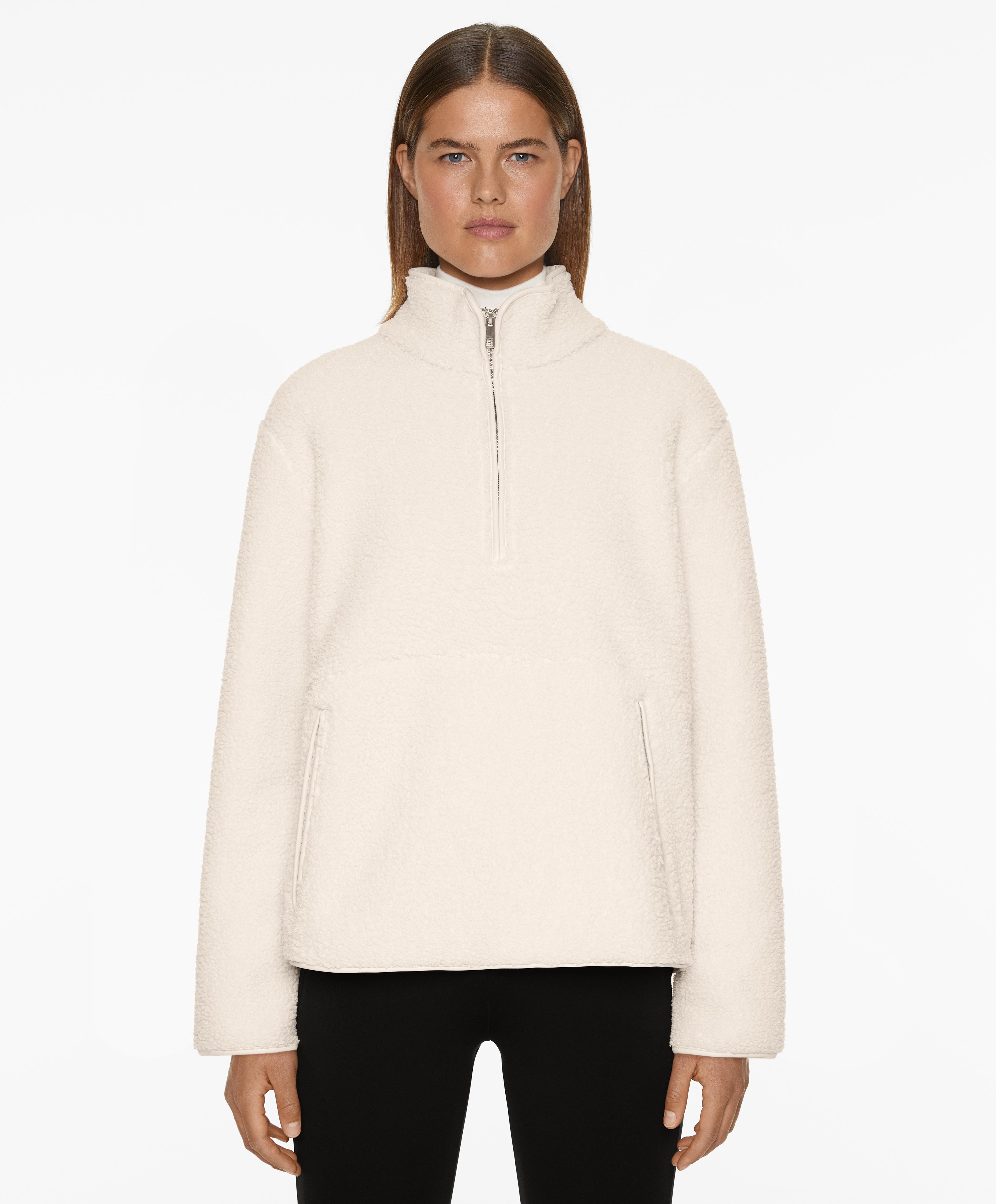 Faux-shearling sweatshirt