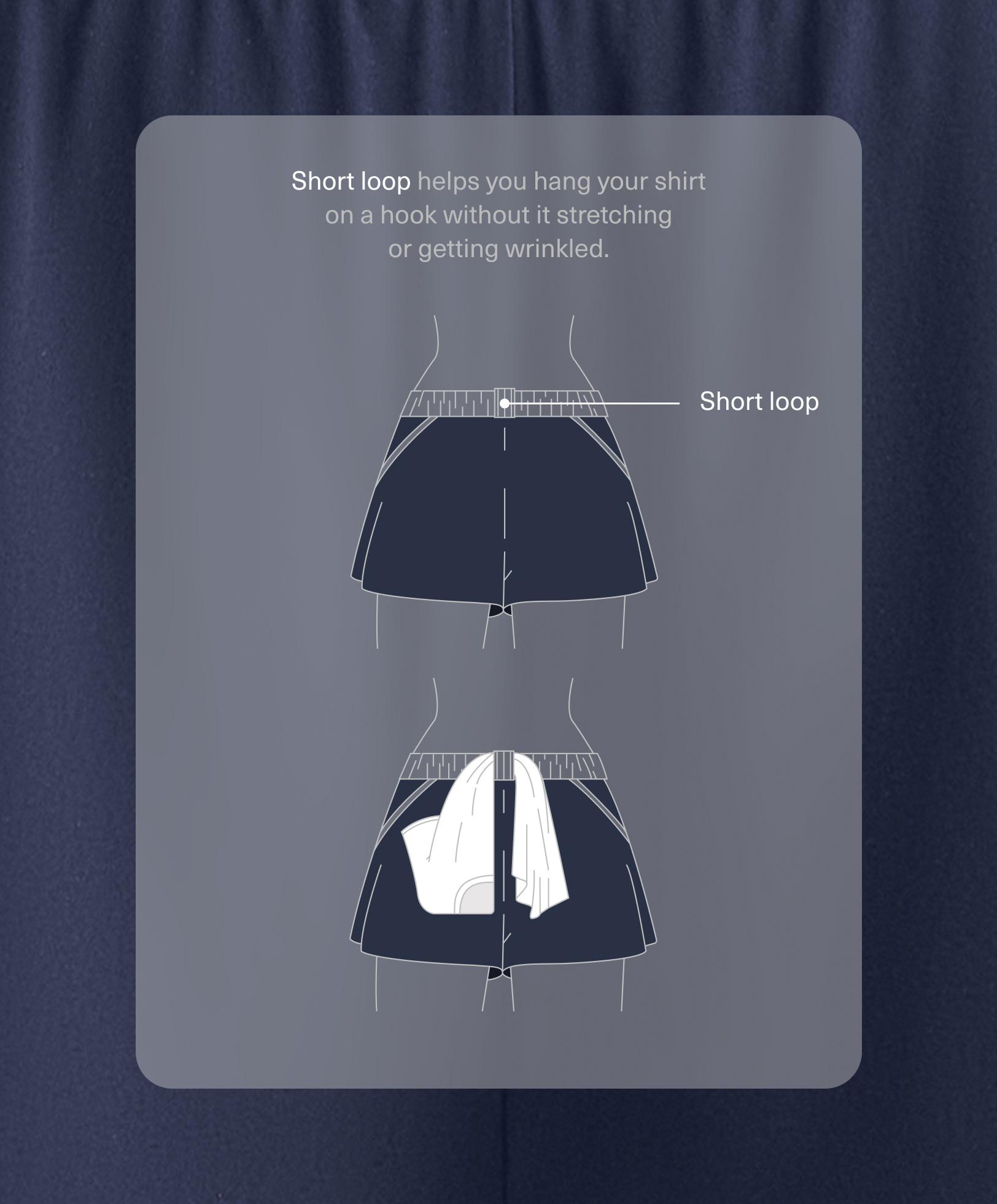 Elasticated Shorts — NAVY BLUE