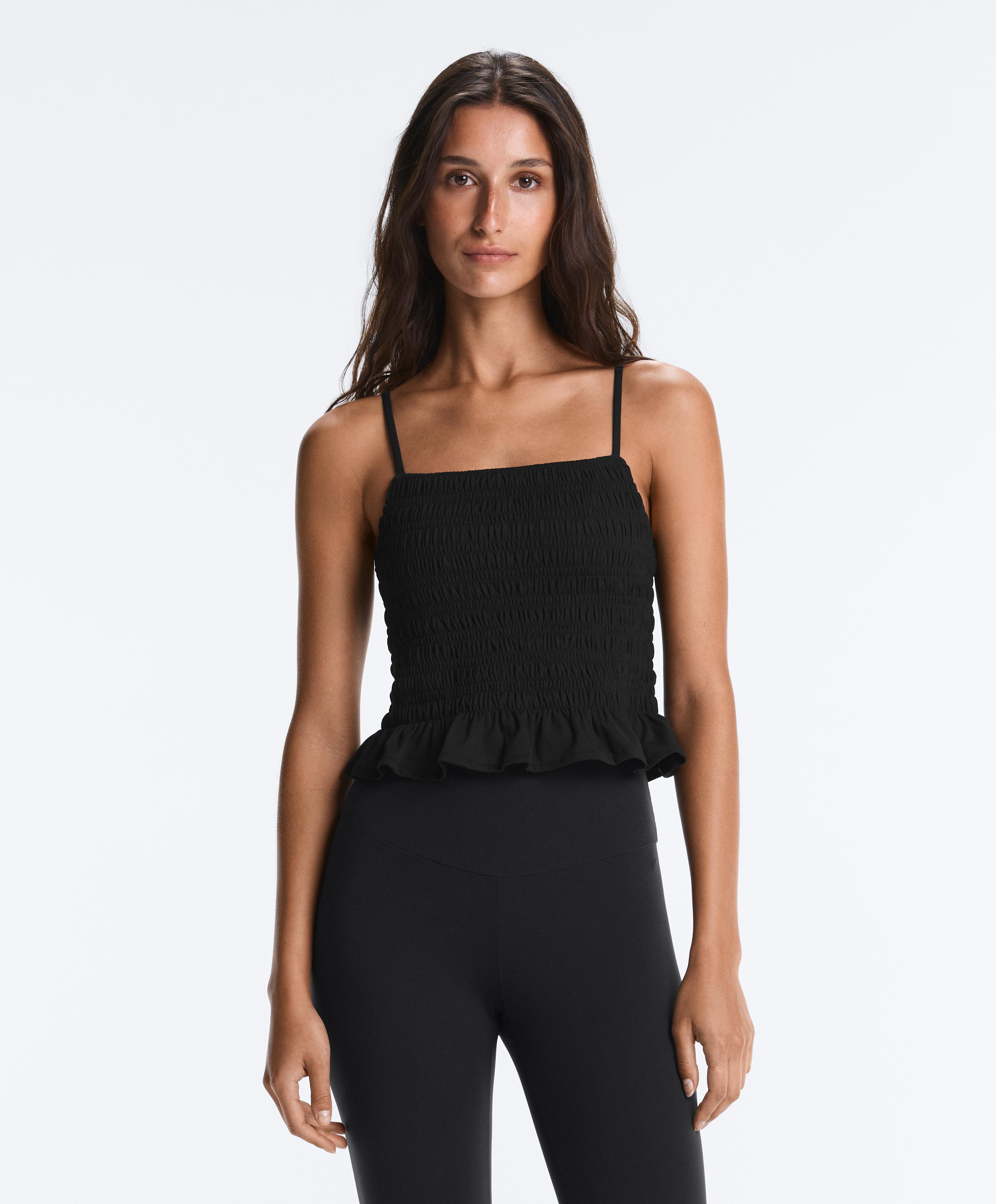 Comfortlux smock tank top — BLACK