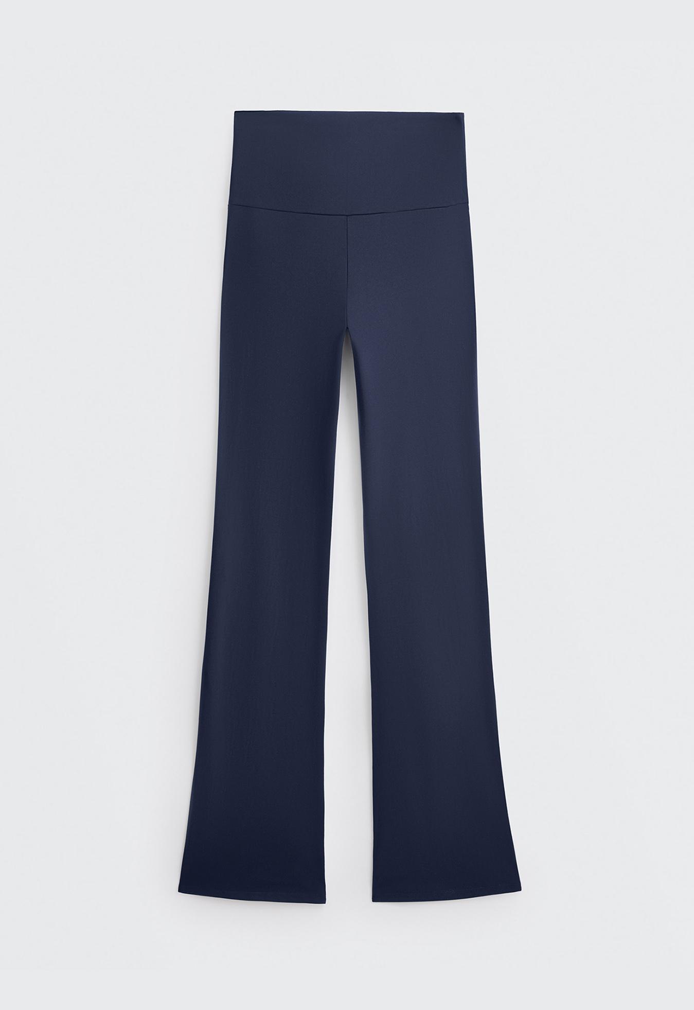 High-rise Comfortlux flare trousers — NAVY BLUE
