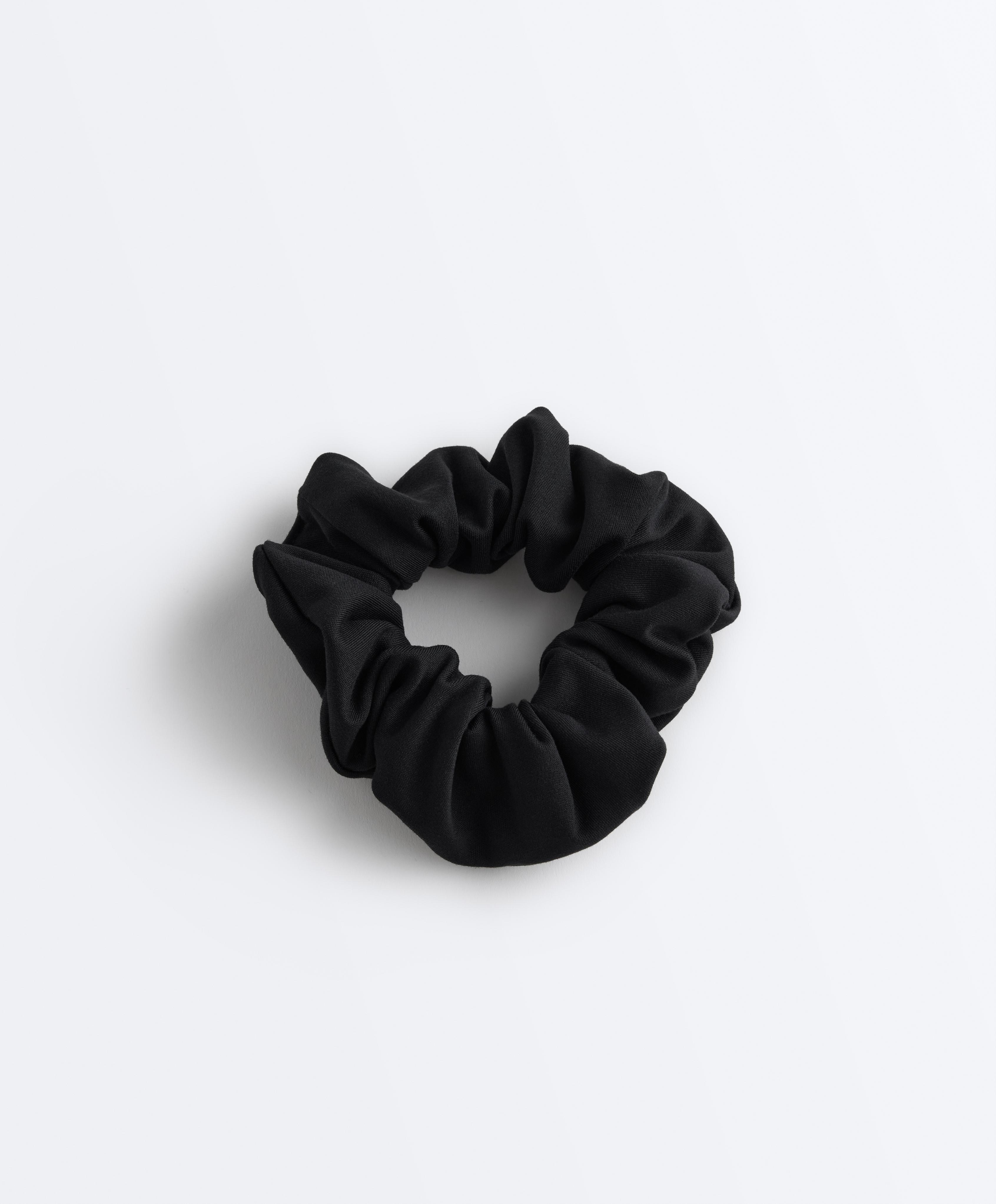 2 large hair scrunchies — BLACK