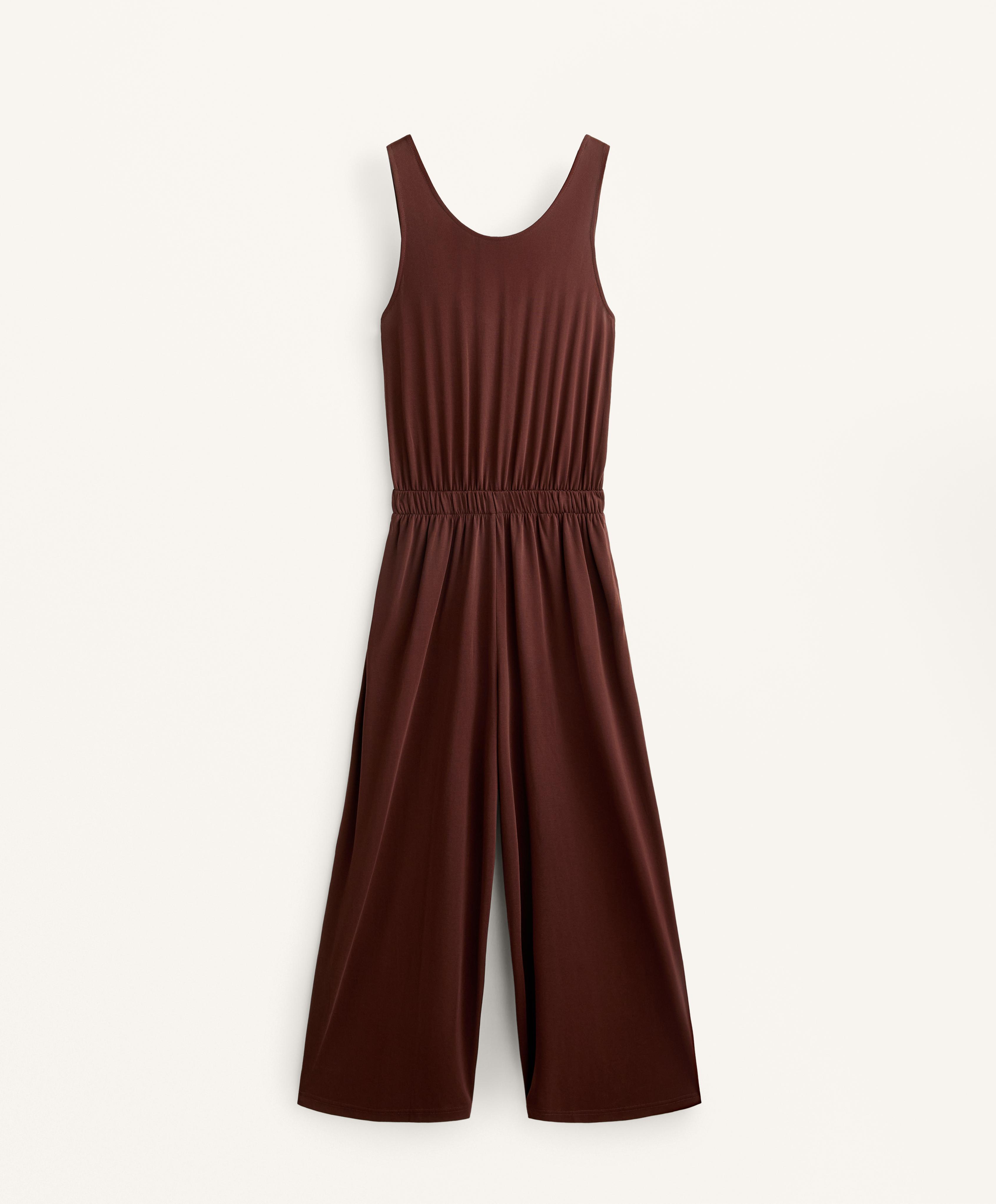 Tuta Aderente Oysho Tute Tuta Longuette Morbida Con Incrocio Sulla