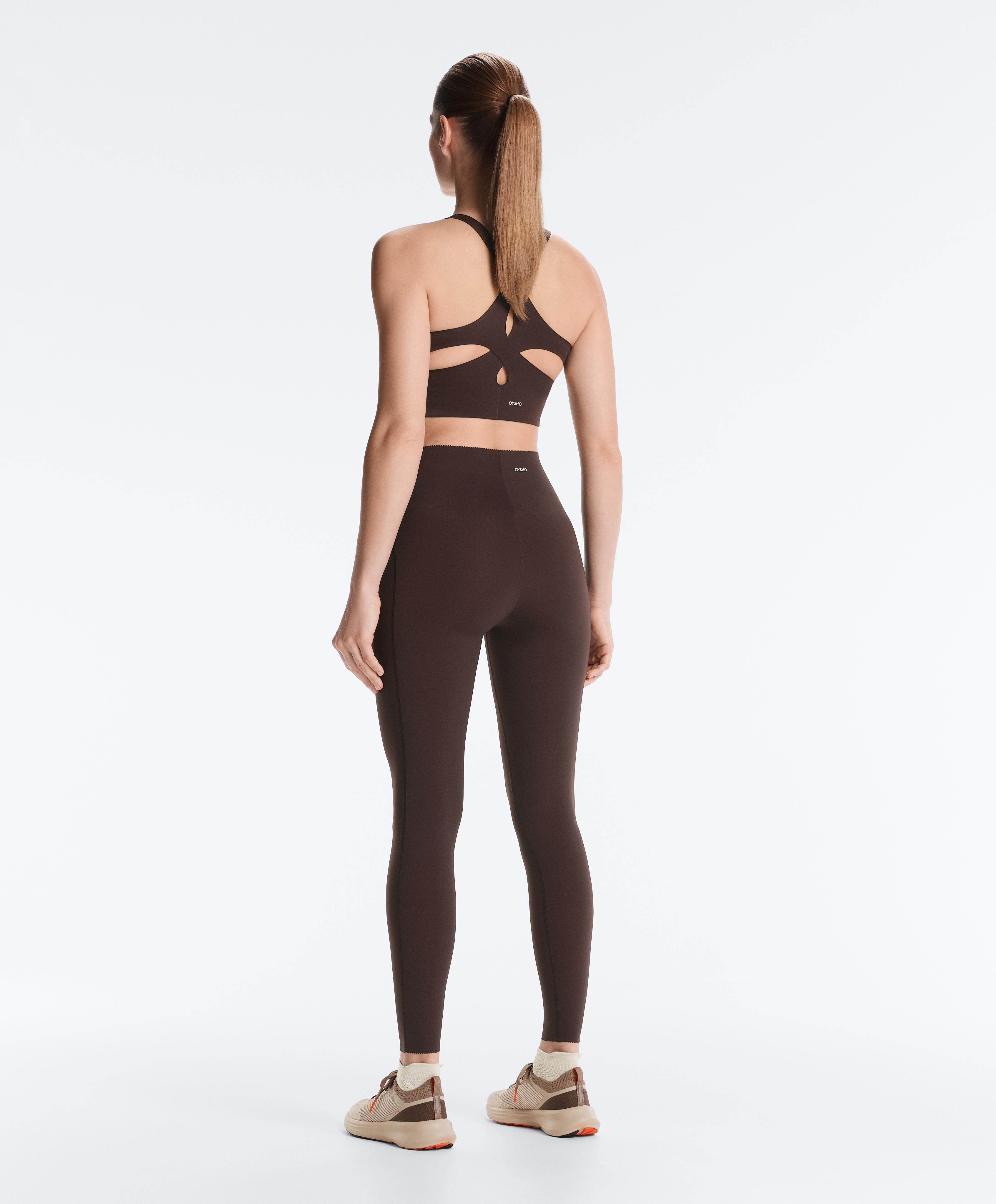 Light Touch crossover back tank top — Dark chocolate