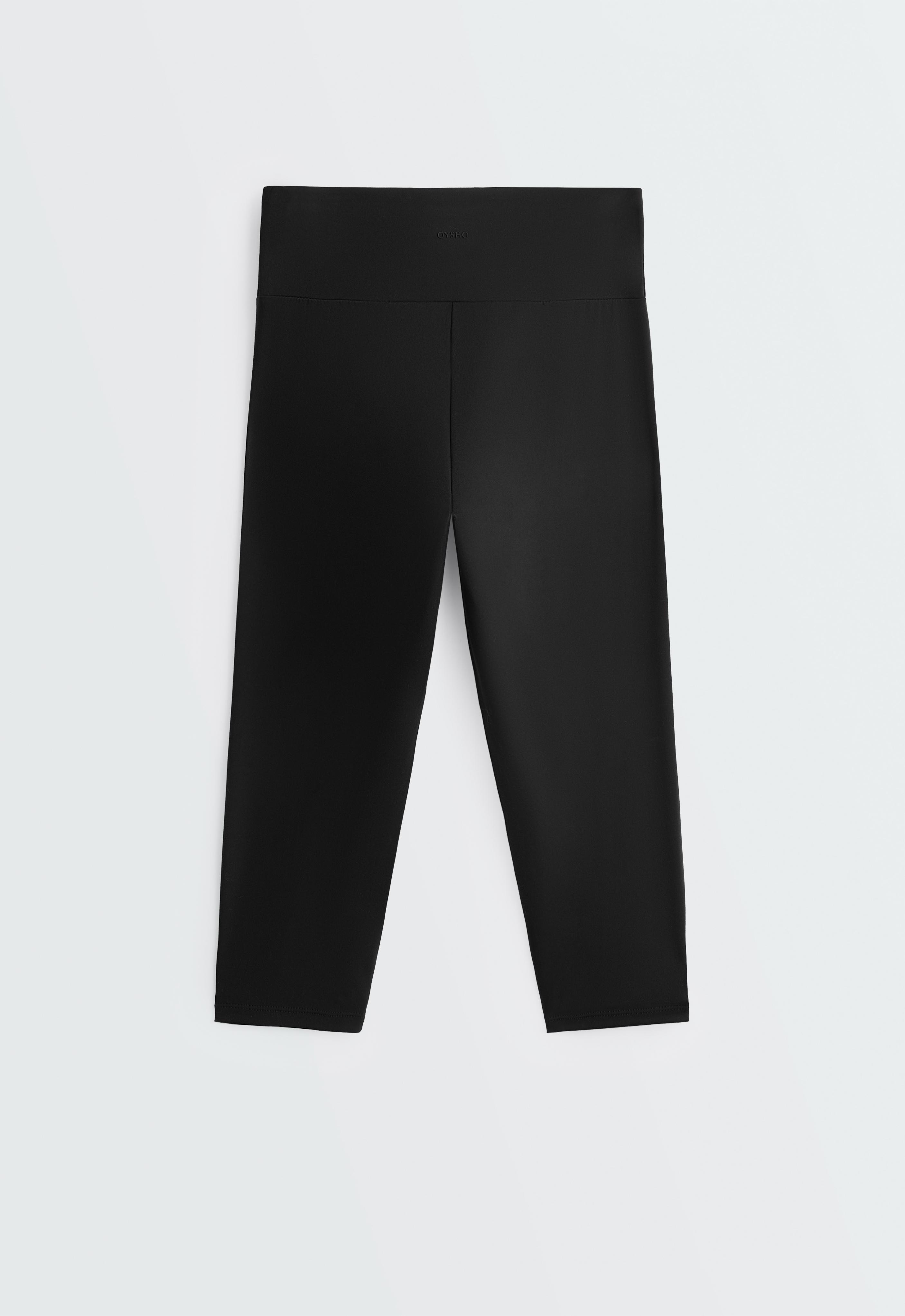 Comfortlux high-rise 40cm knee-length leggings — BLACK
