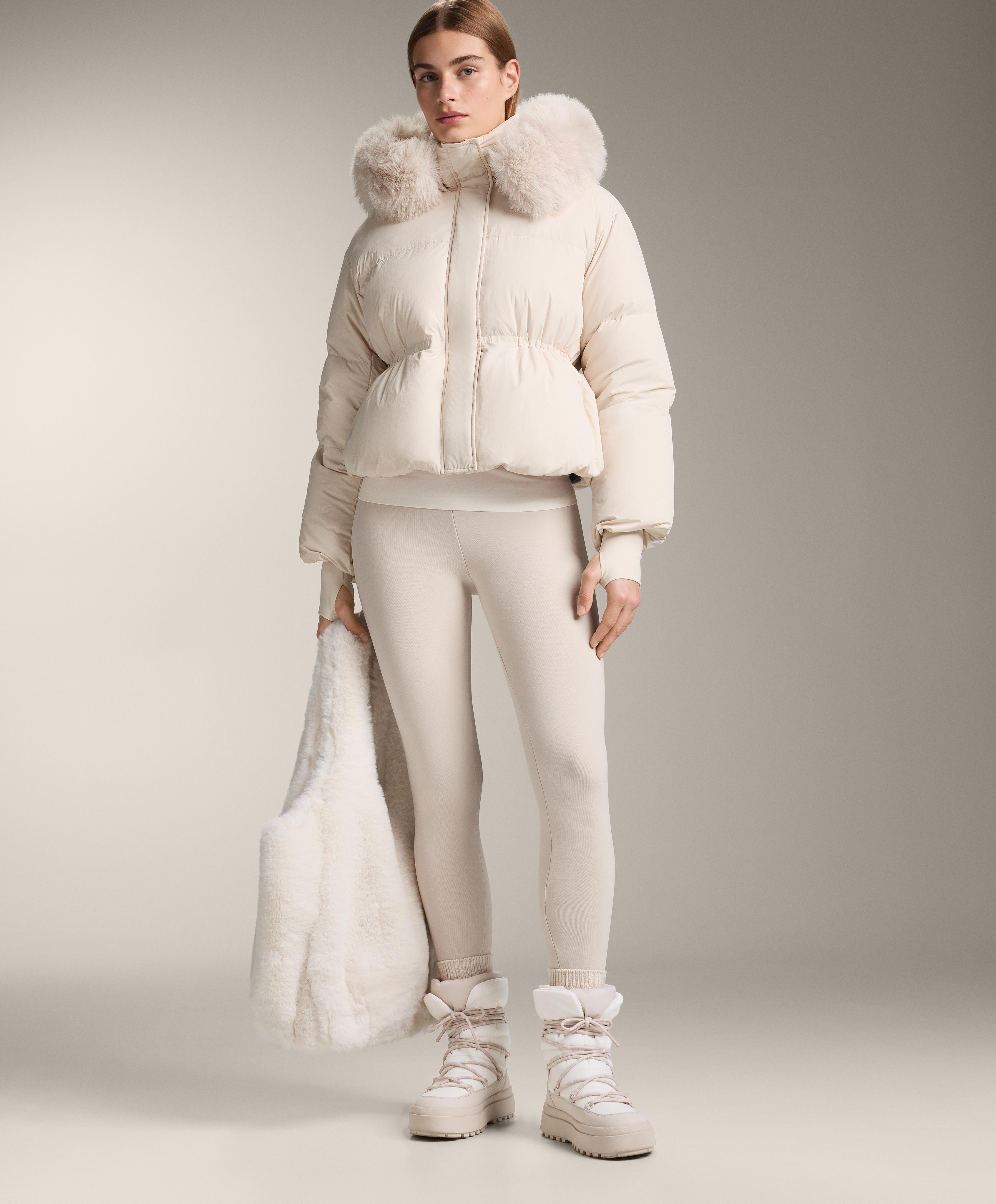Short 100% down padded jacket — ECRU