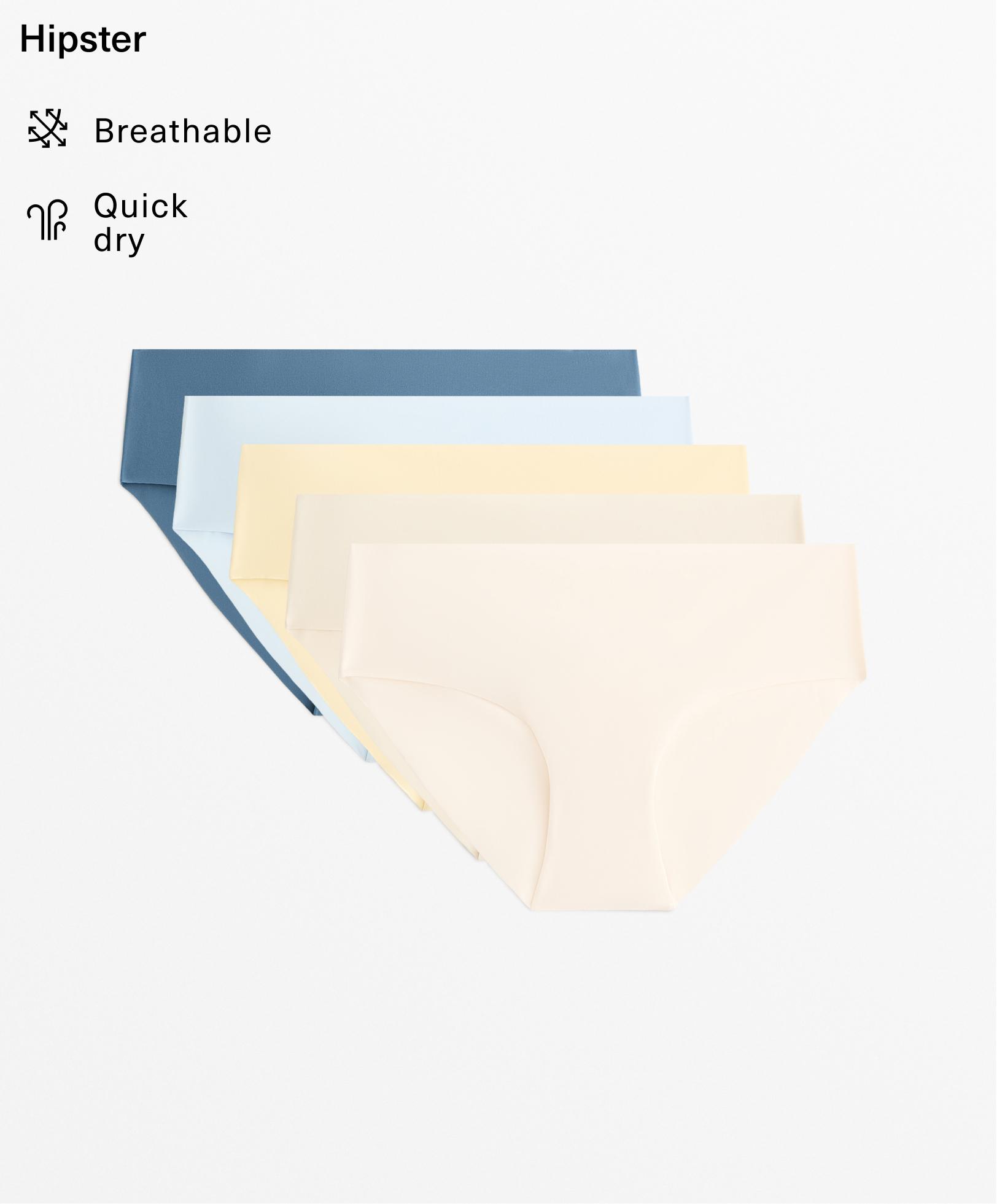 5 laser-cut polyamide blend hipster briefs