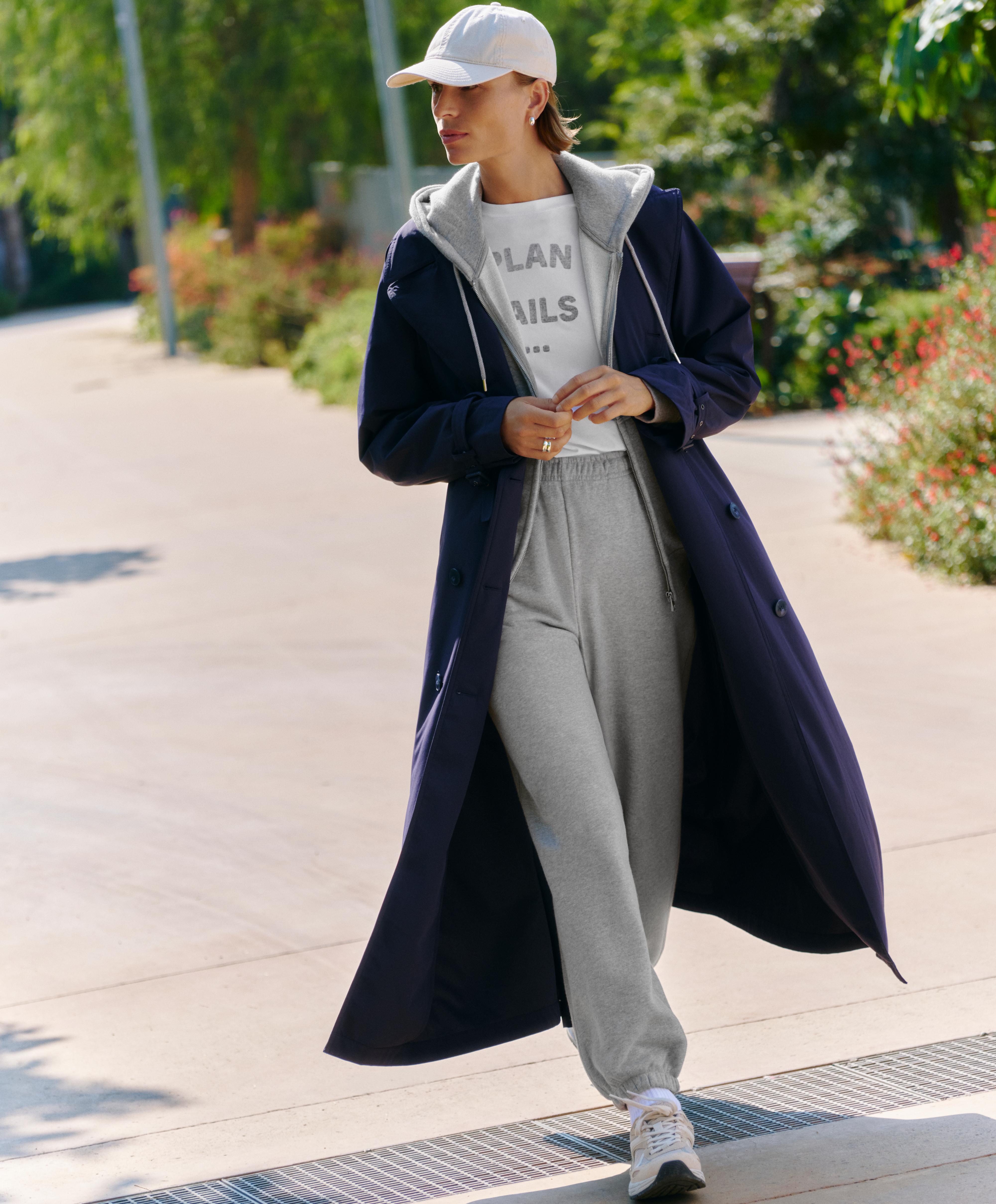 Marl fleece joggers — MID-GREY MELANGE