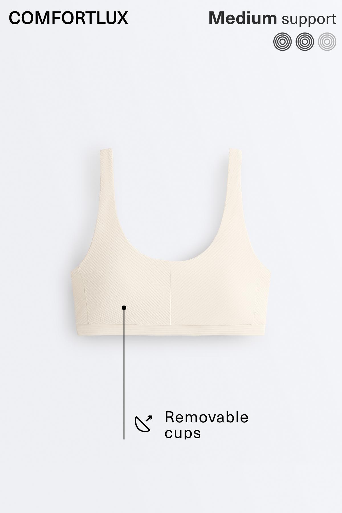 Rib Comfortlux top — PALE BEIGE