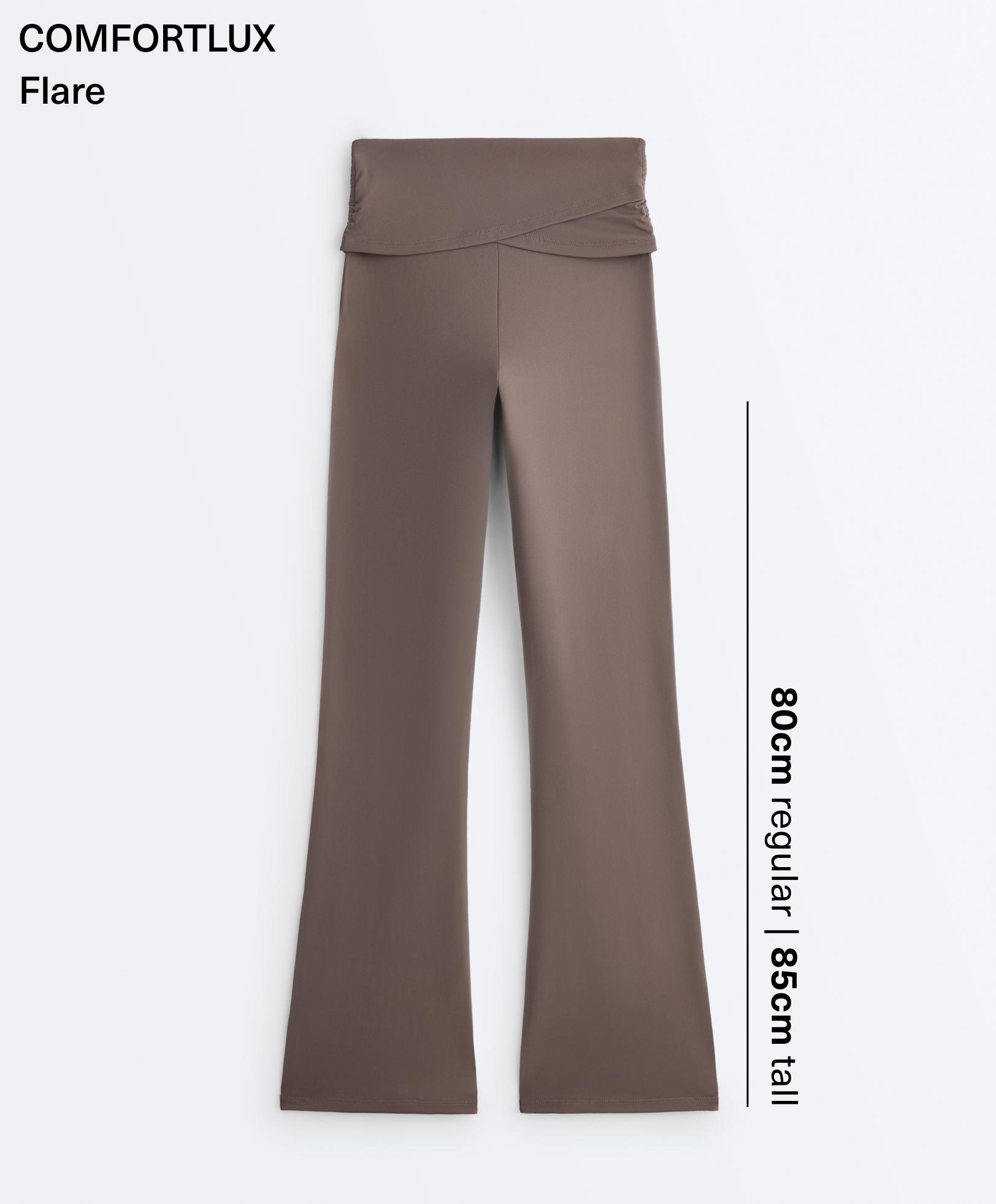 Pantalon flare high rise Comfortlux taille drapée