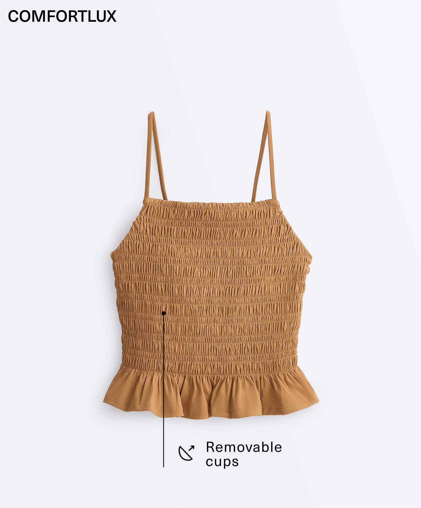Comfortlux smock tank top — MUSTARD