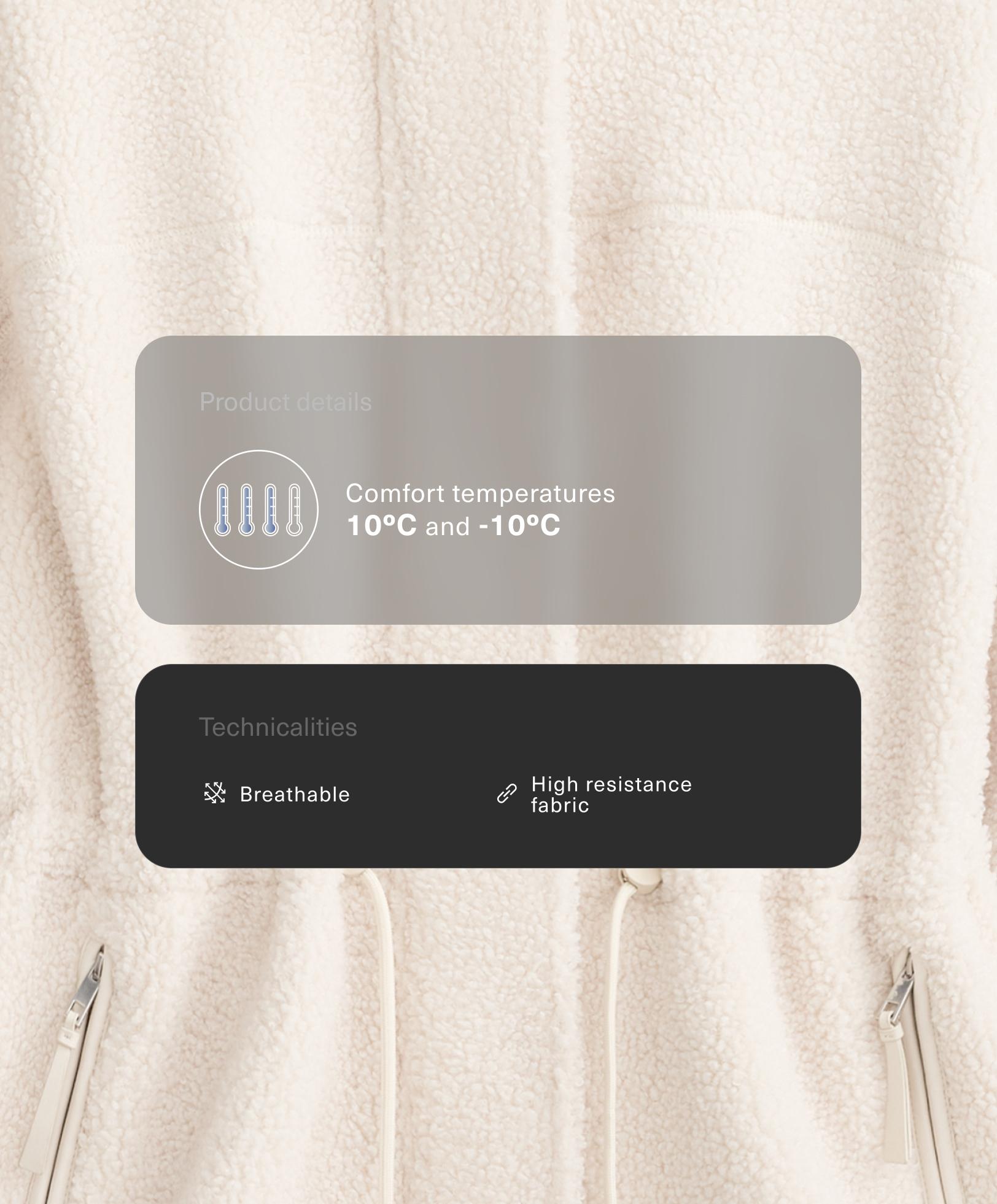 Veste effet mouton à taille ajustable