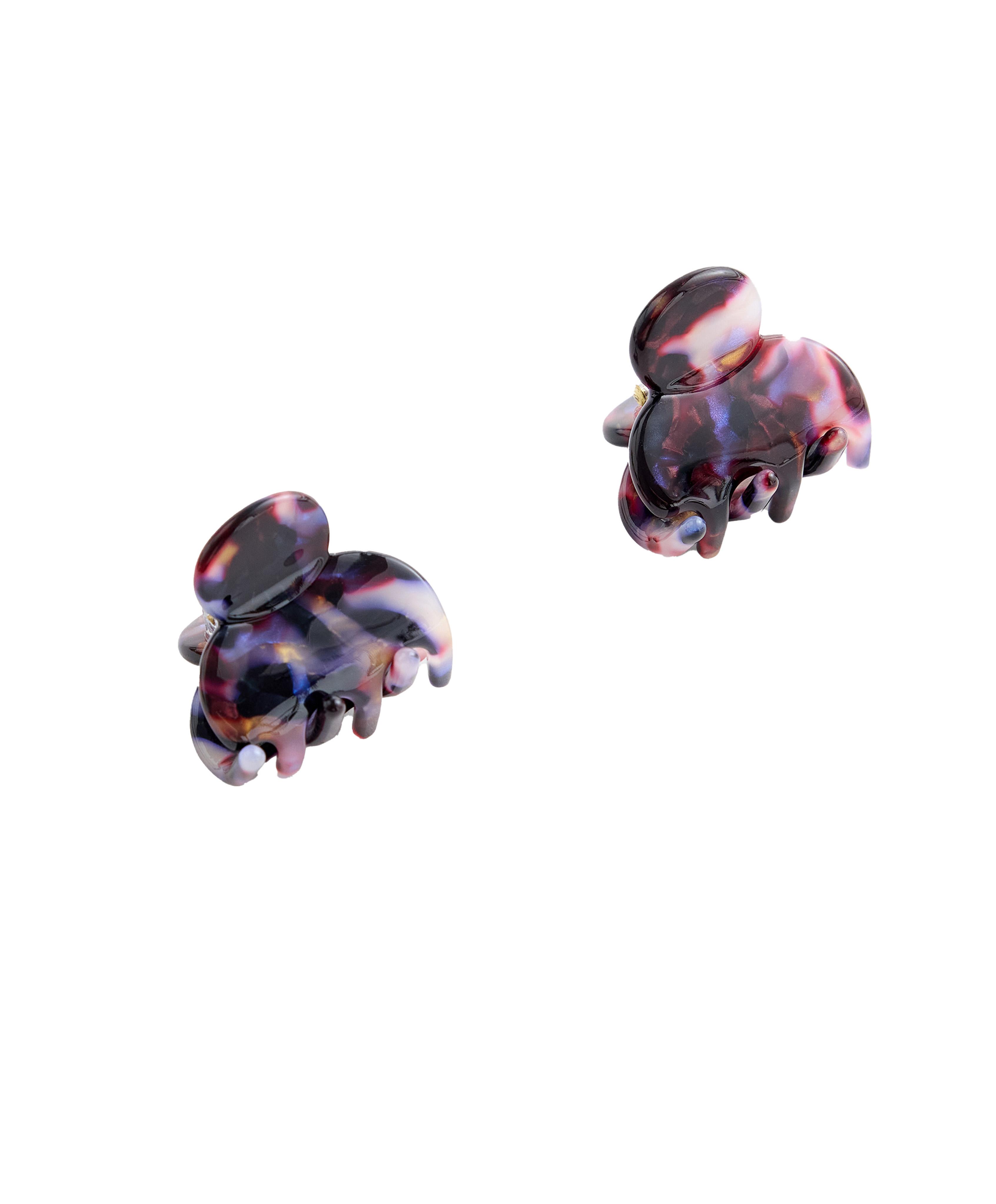 2 mini hair claws — ORCHID