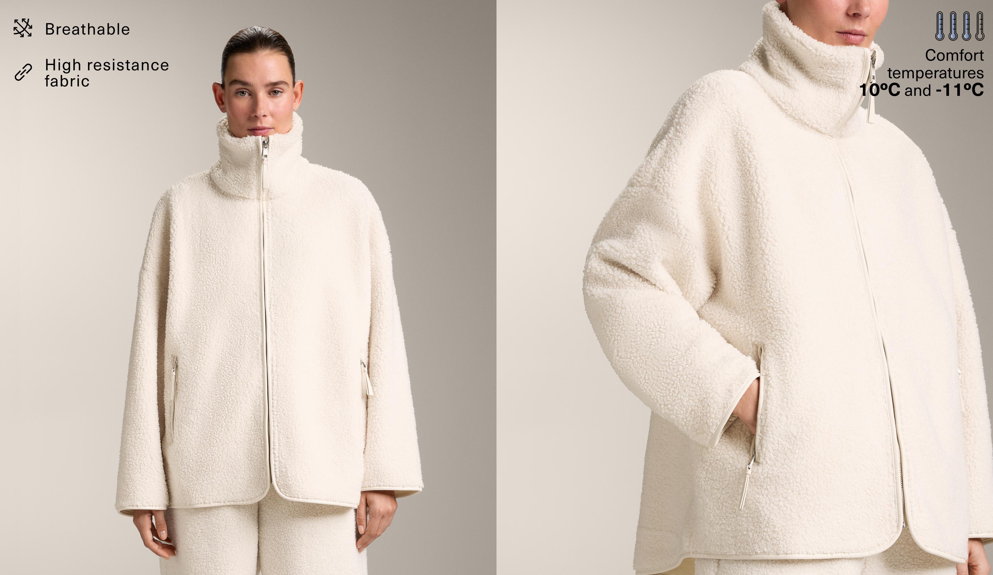 Oversize faux-shearling jacket