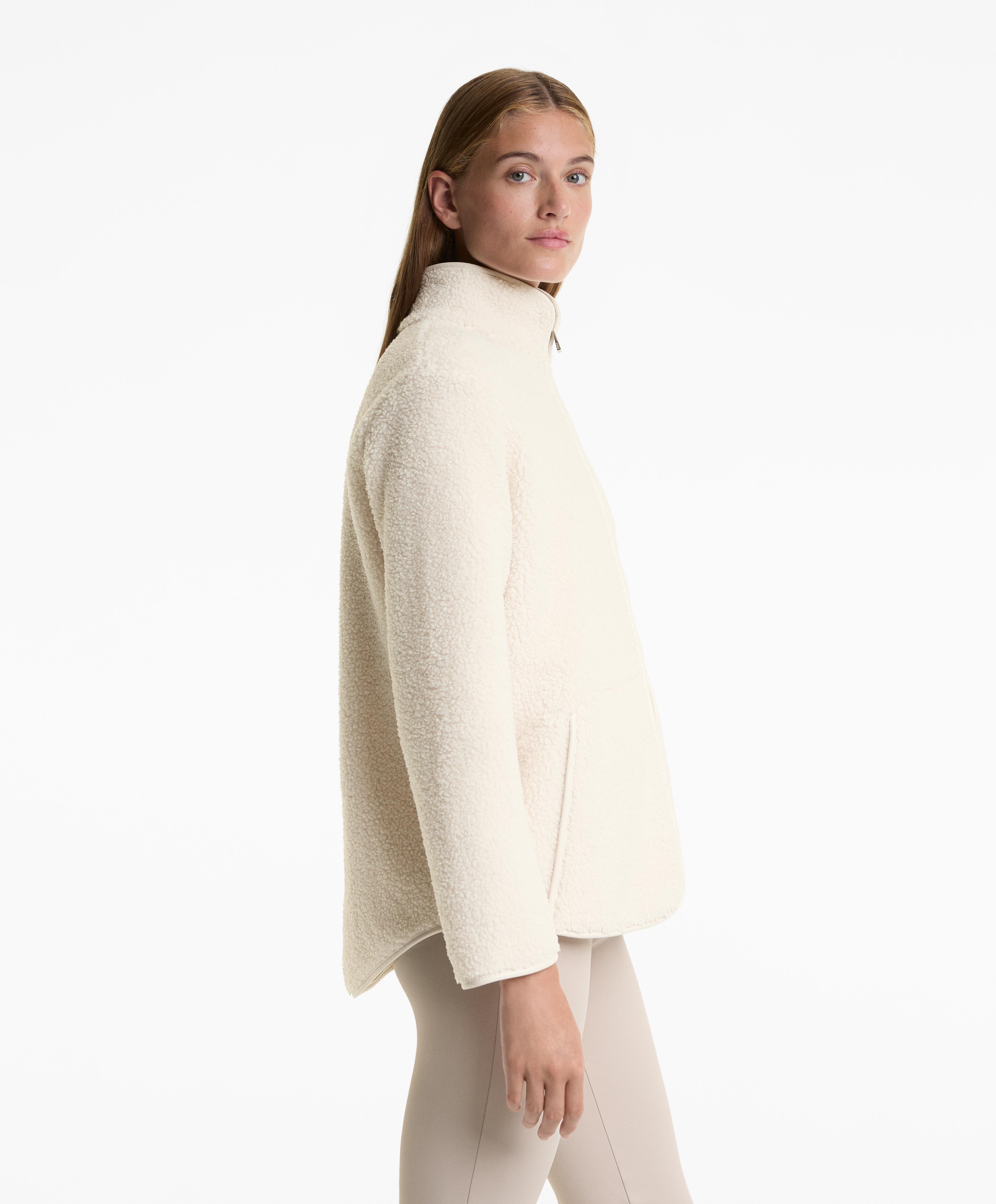 Faux-shearling jacket — ECRU
