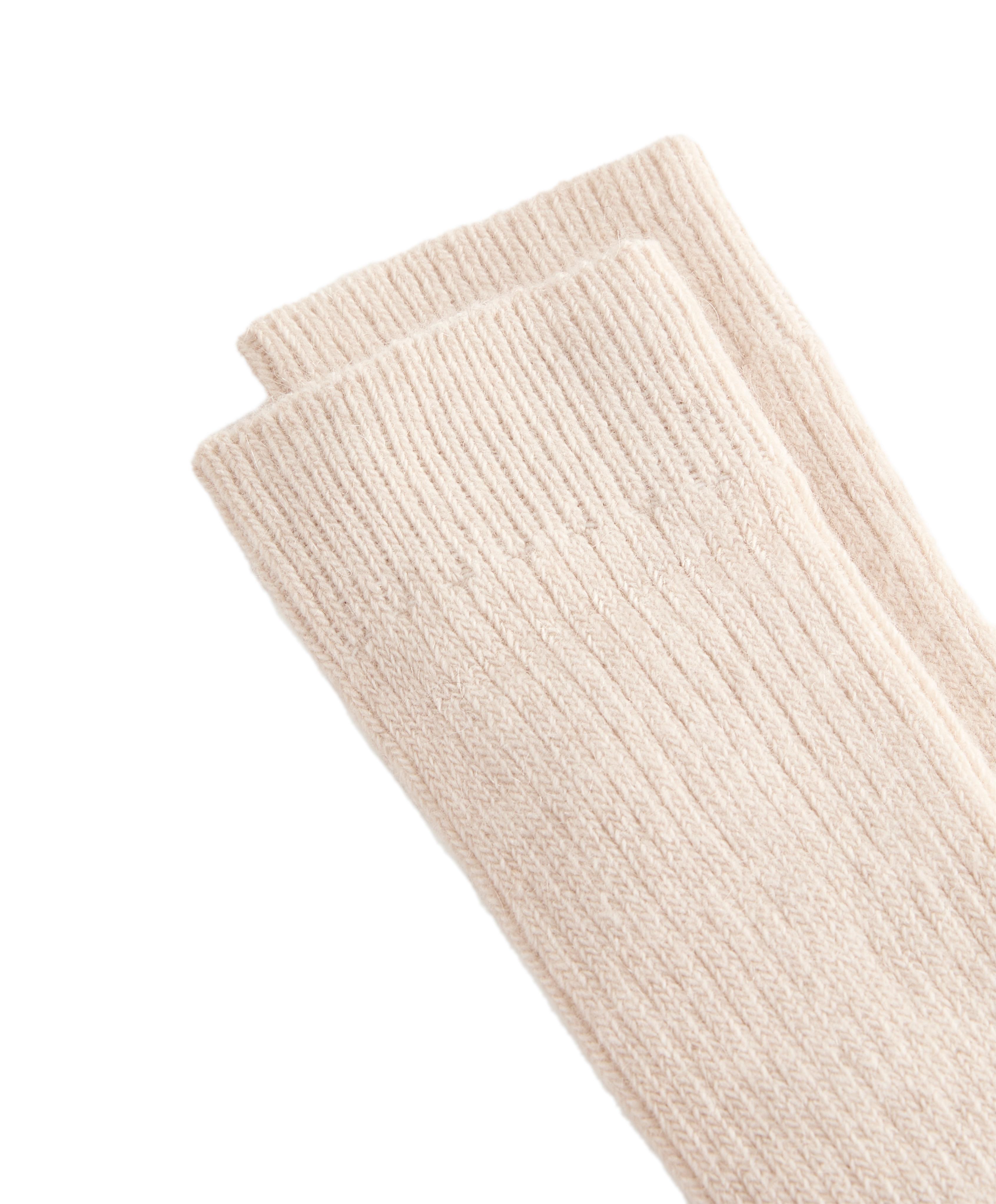 18% cashmere 13% wool long socks — STONE               