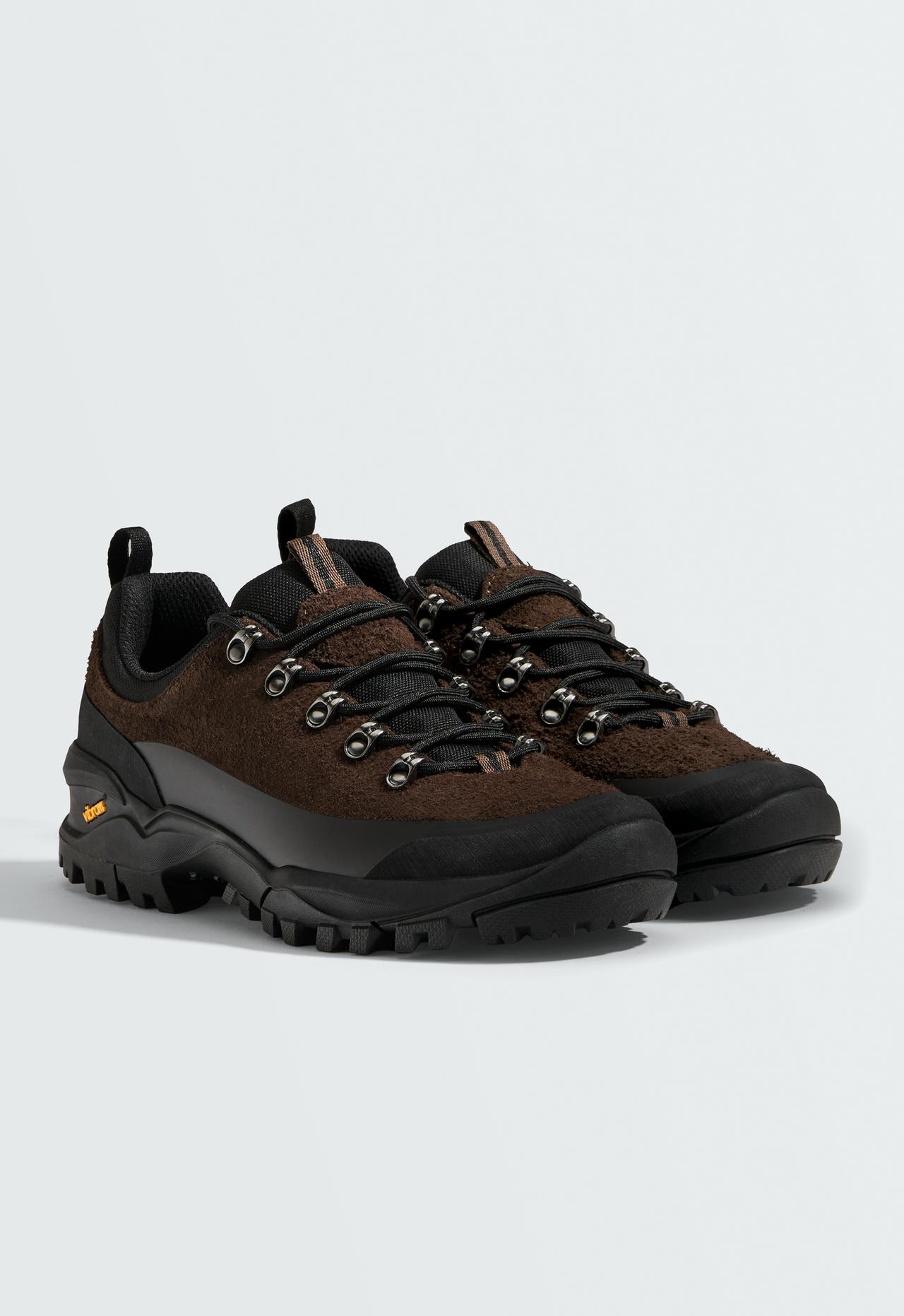 Freetime split-leather trainers — BROWN
