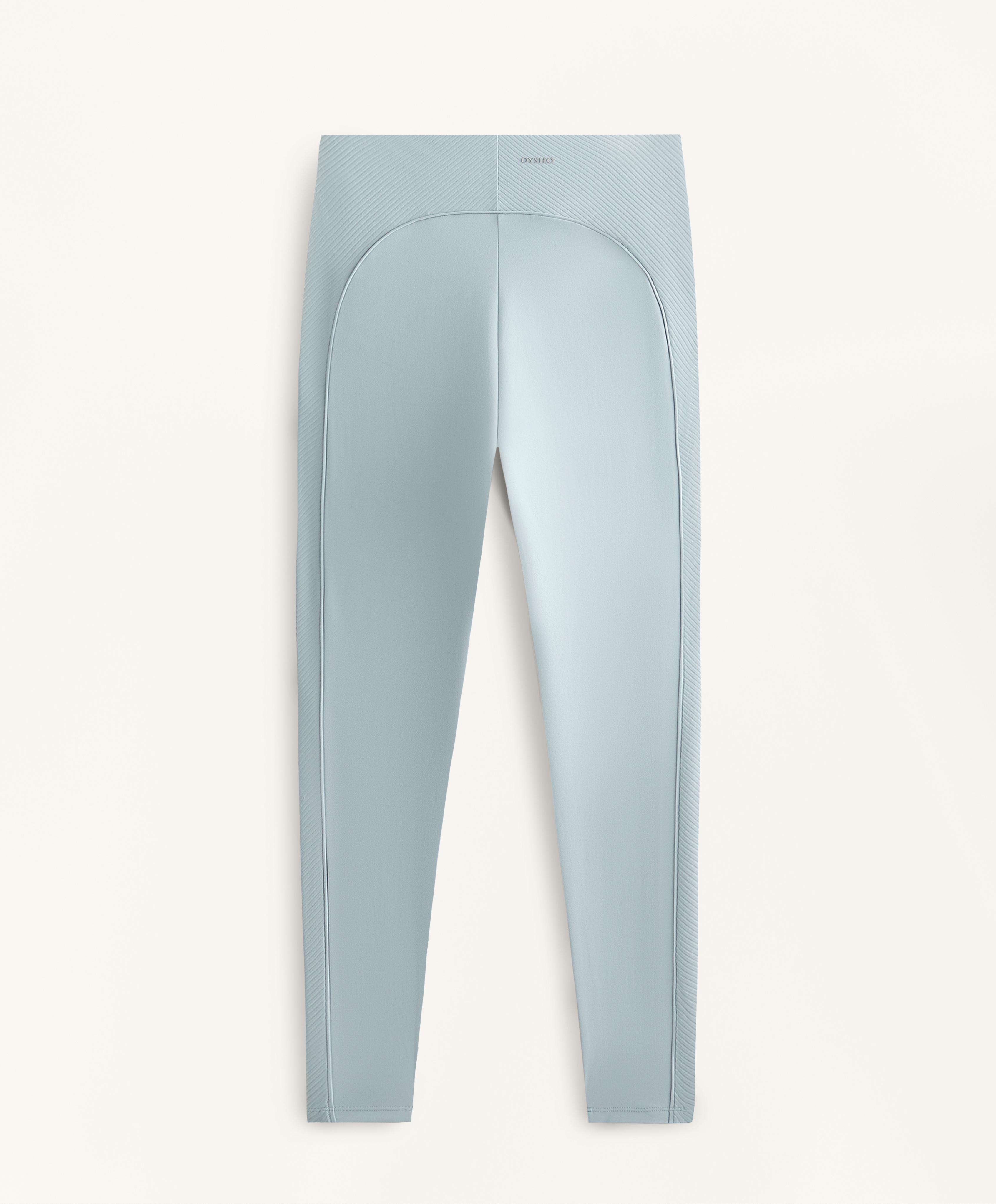 Comfortlux high-rise ankle-length leggings with side rib detail