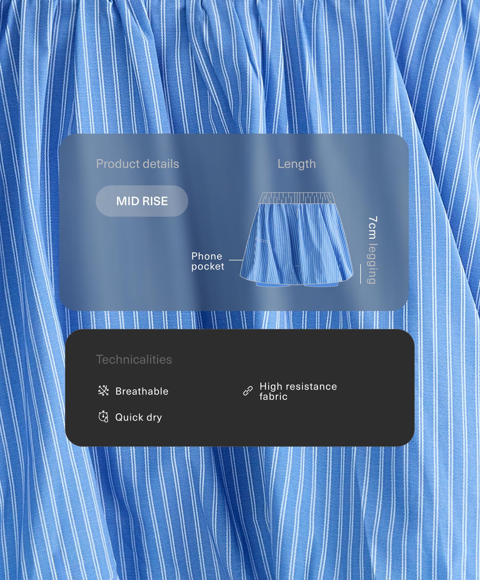 High rise Compressive stripe balloon skirt High rise Compressive stripe balloon skirt