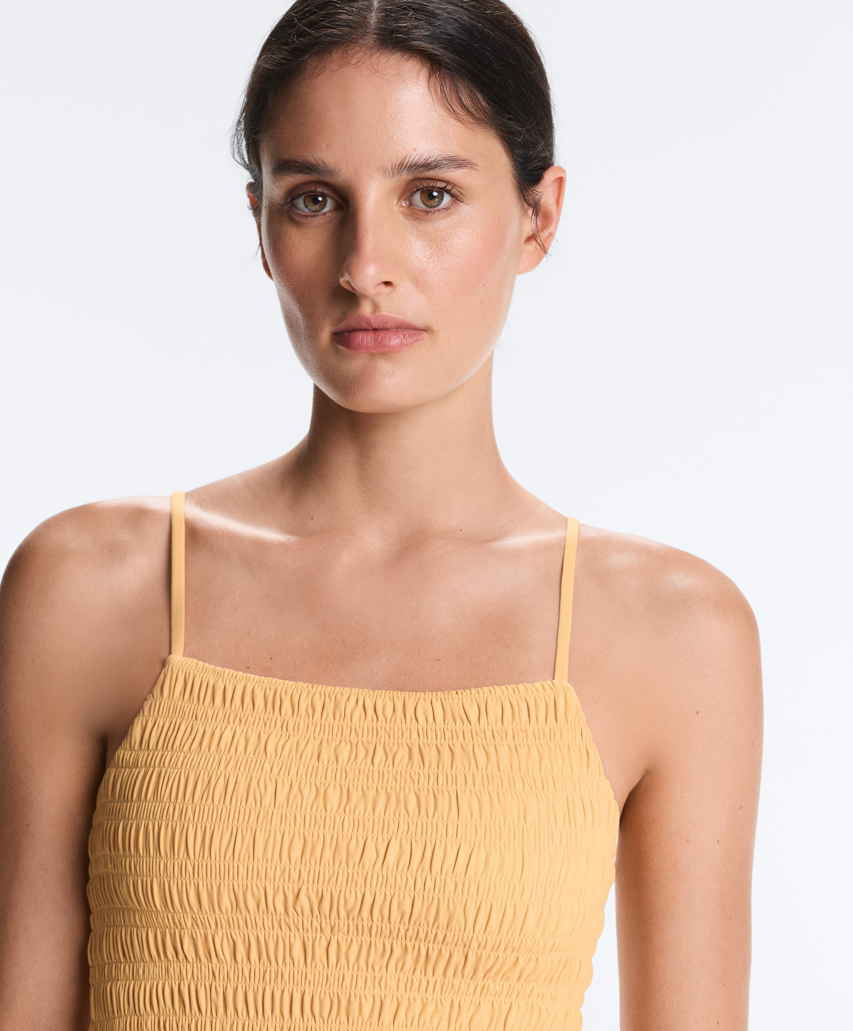 Comfortlux smock tank top — BURNT YELLOW