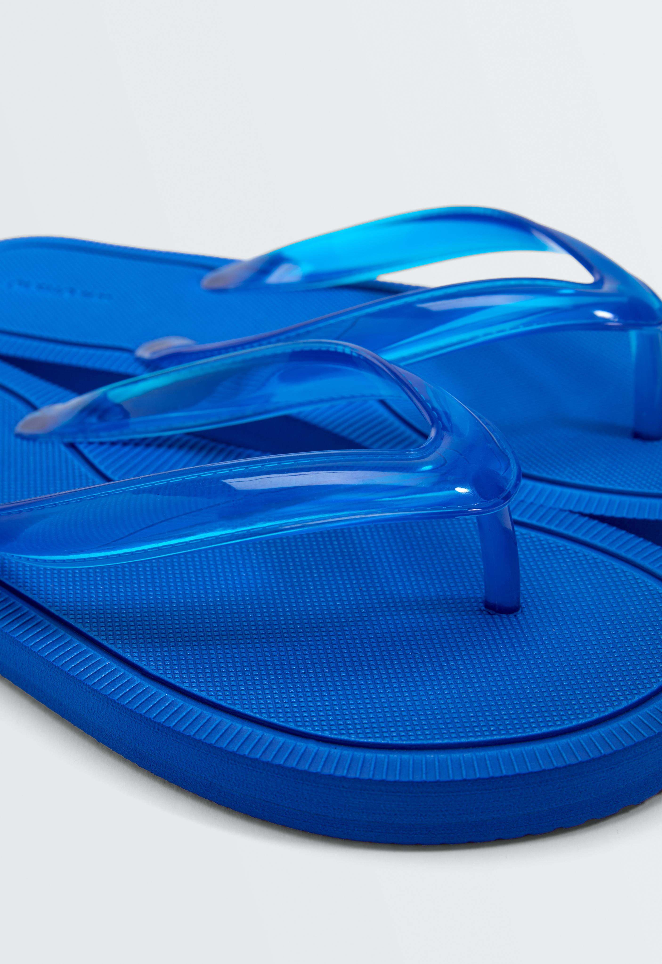 Textured beach sandals — BLUE