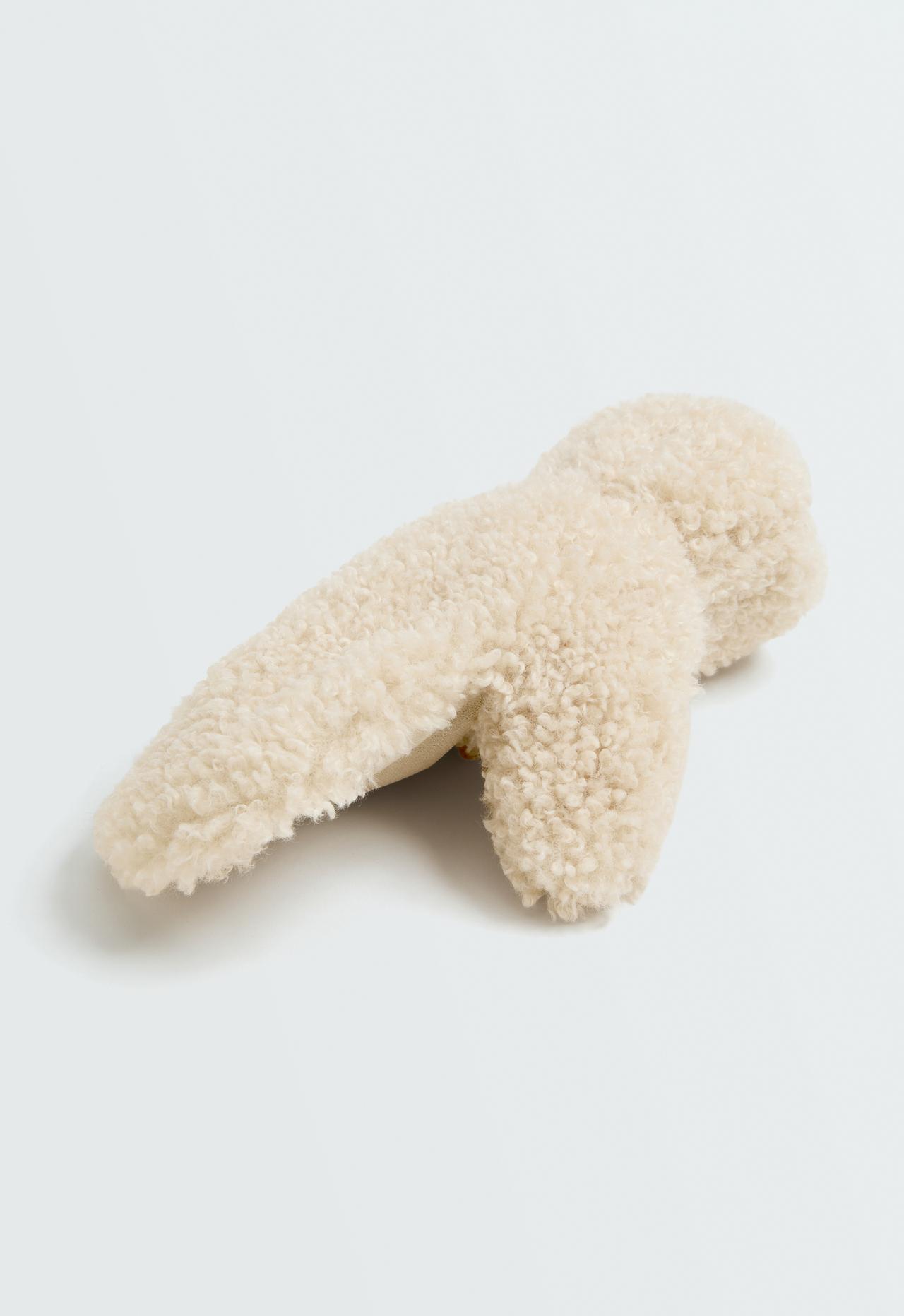 Faux-shearling-effect mittens — ECRU