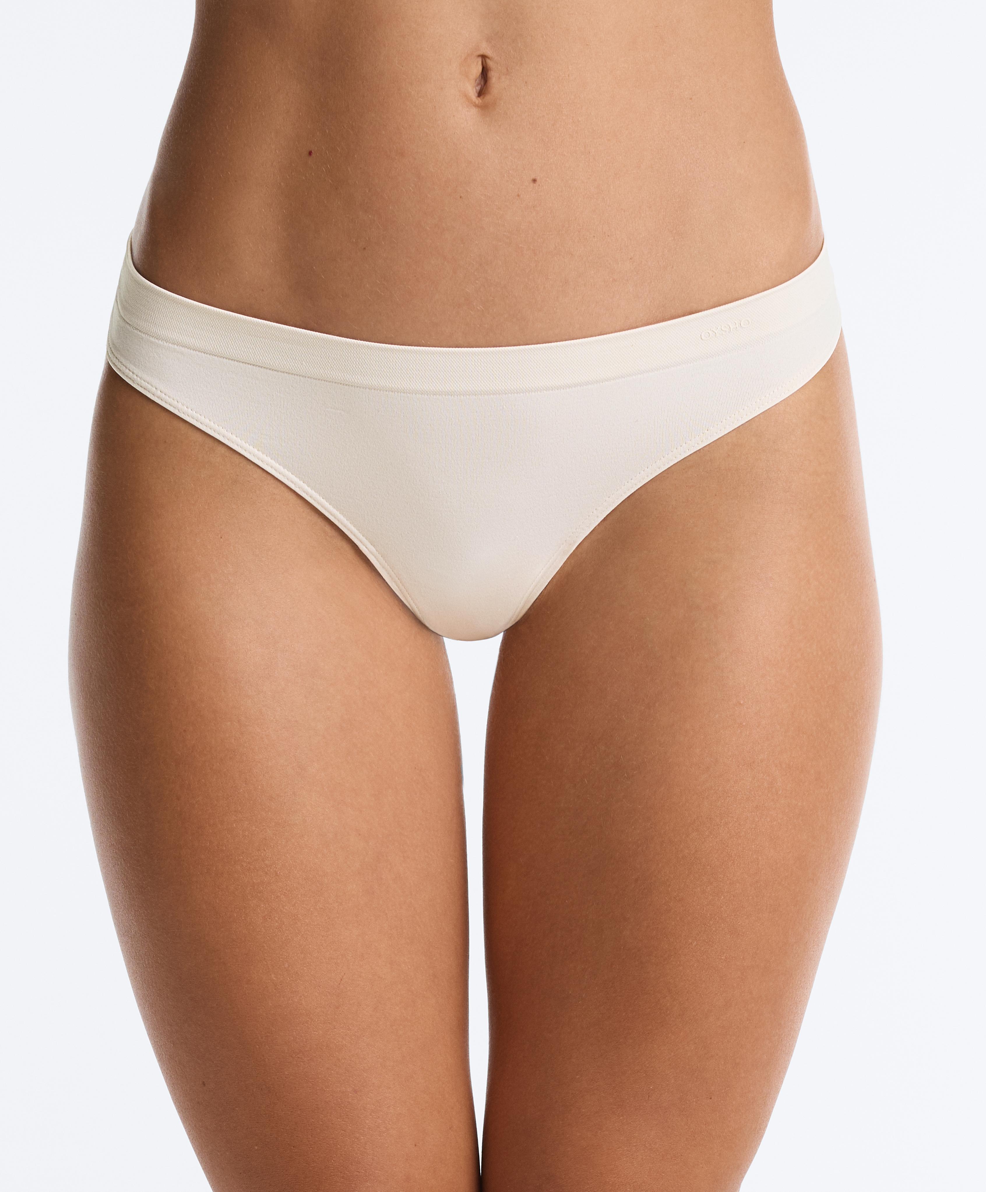 5 seamless polyamide blend thongs — PALE PINK