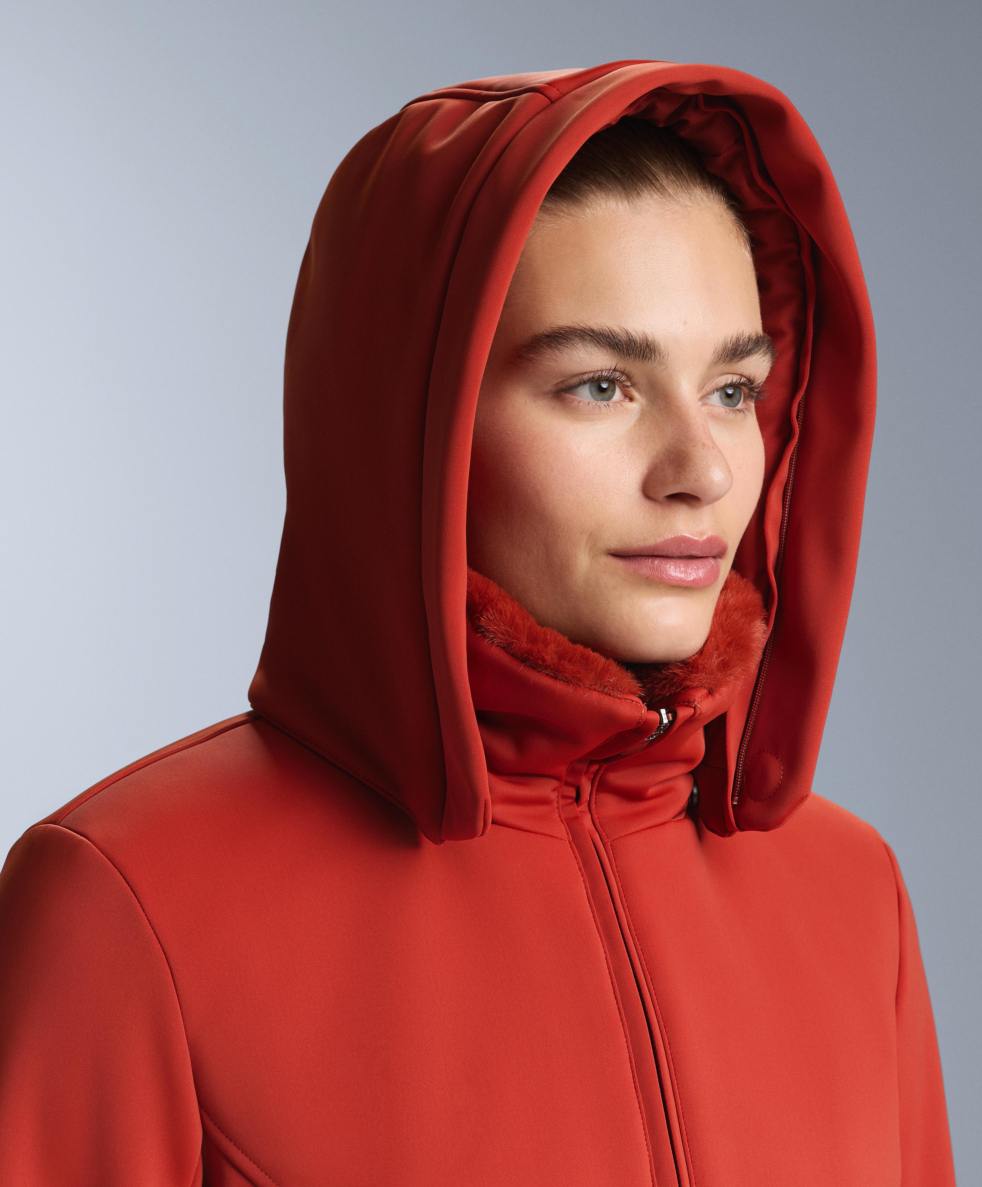 Primaloft® SKI water-resistant super-slim fit jacket — BRIGHT BURNT ORANGE 