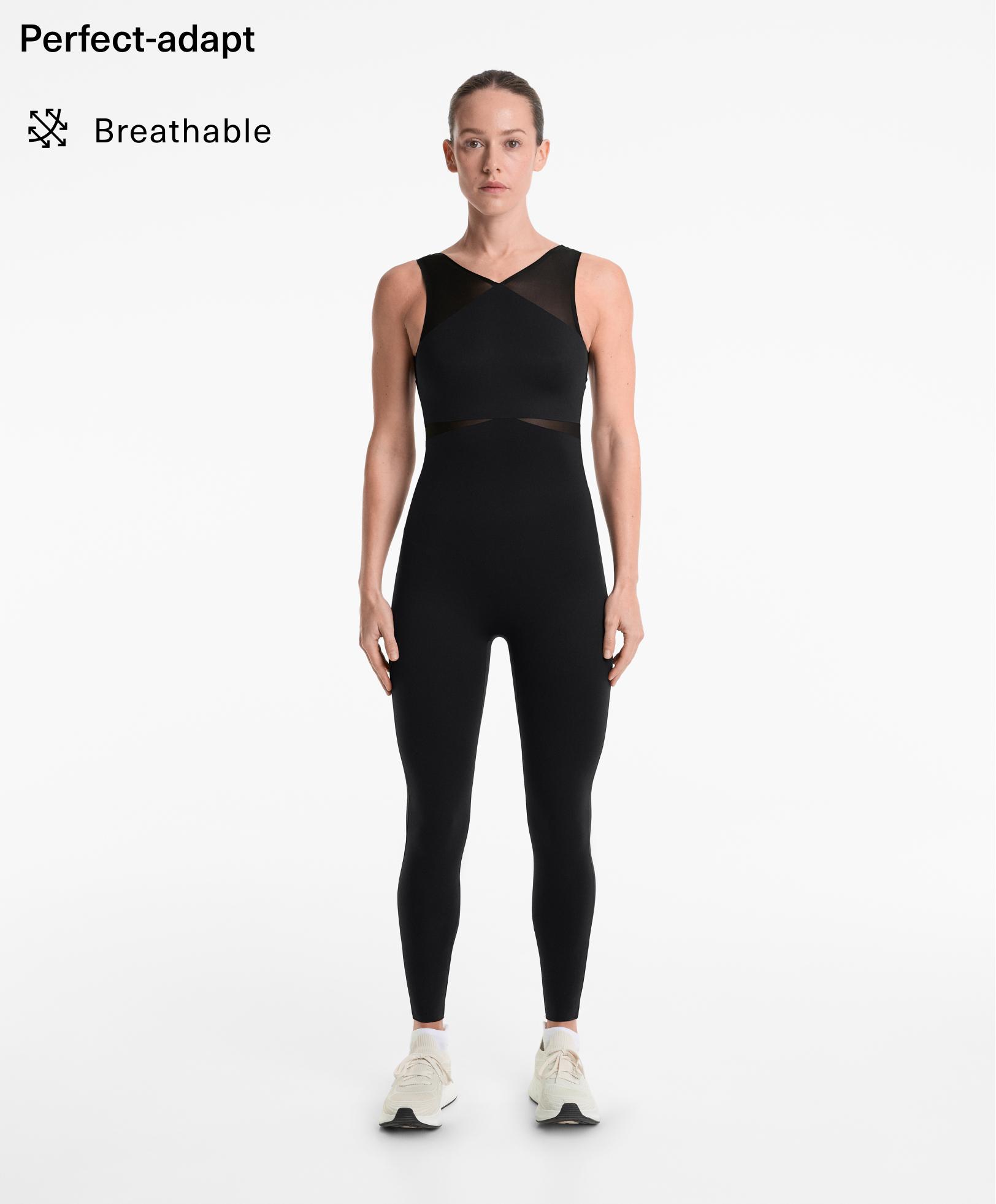 Perfect-adapt mesh sleeveless long jumpsuit - Sale