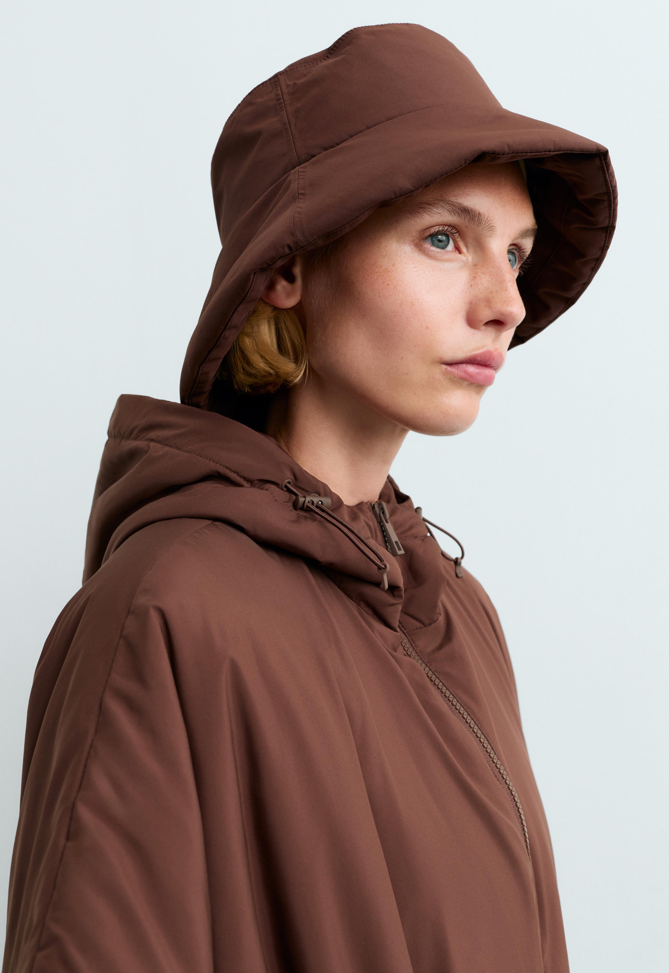 10K waterproof quilted bucket hat — BROWN