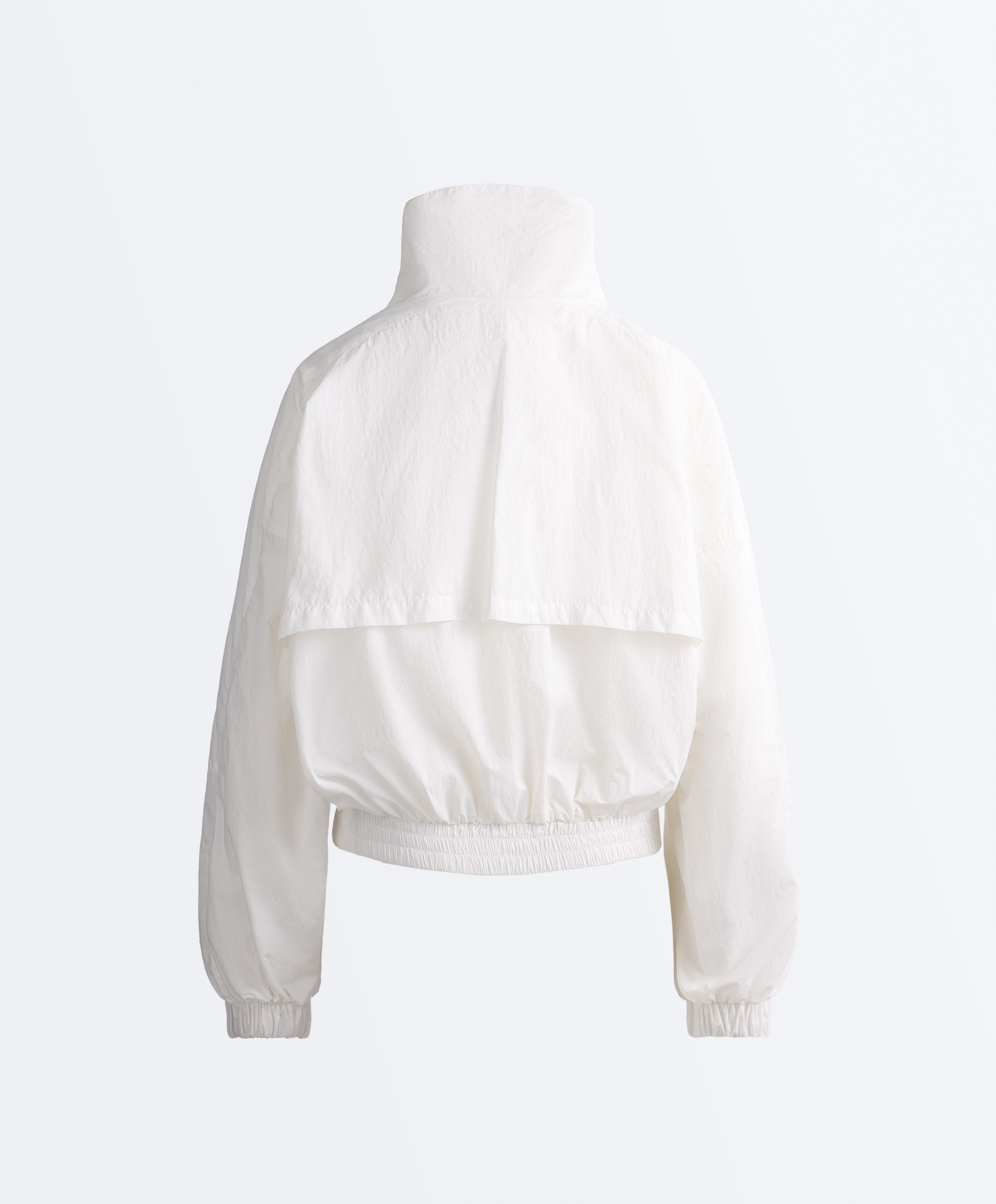 Water-repellent high-neck Track jacket — WHITE
