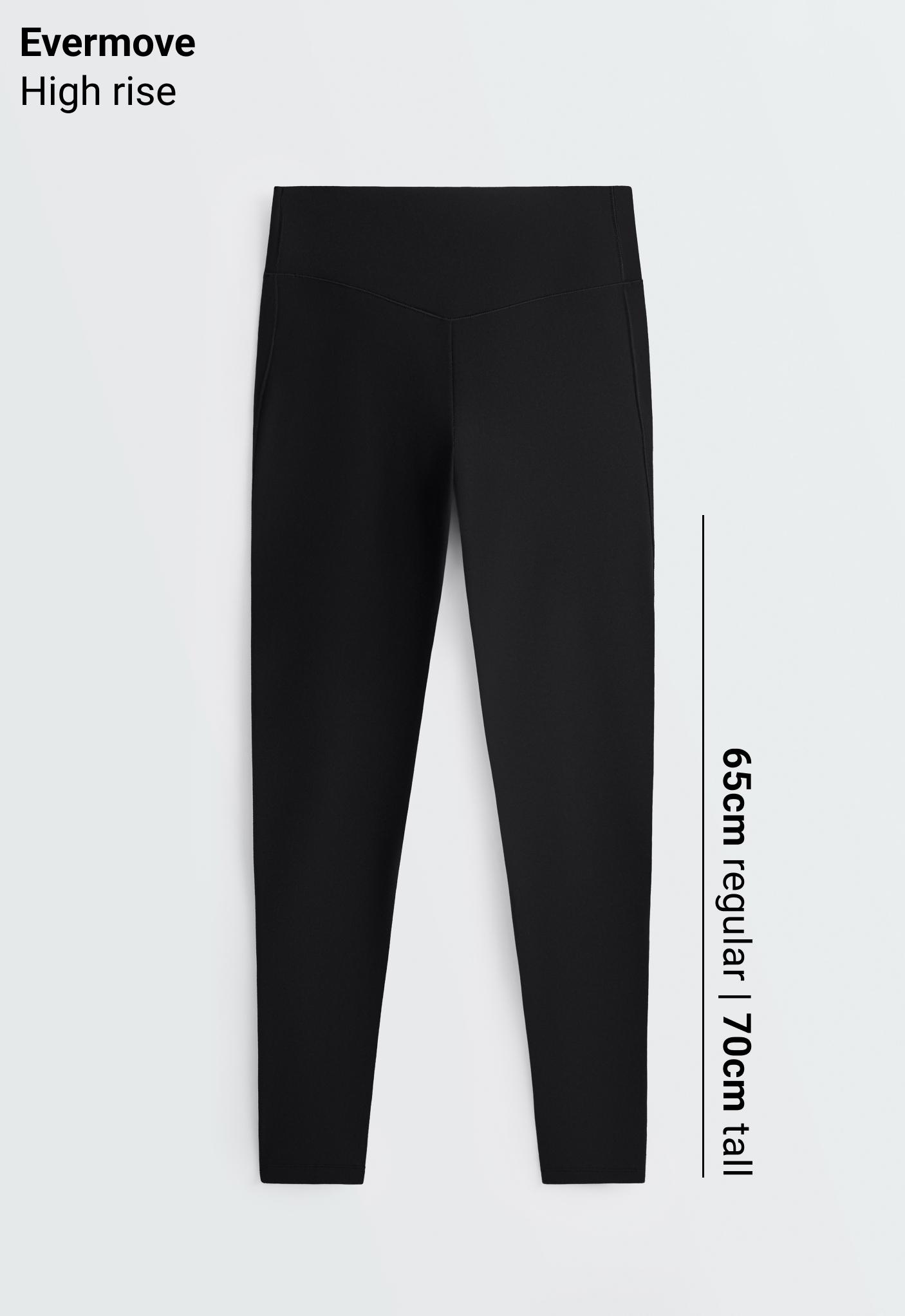 Evermove high-rise ankle-length leggings — BLACK