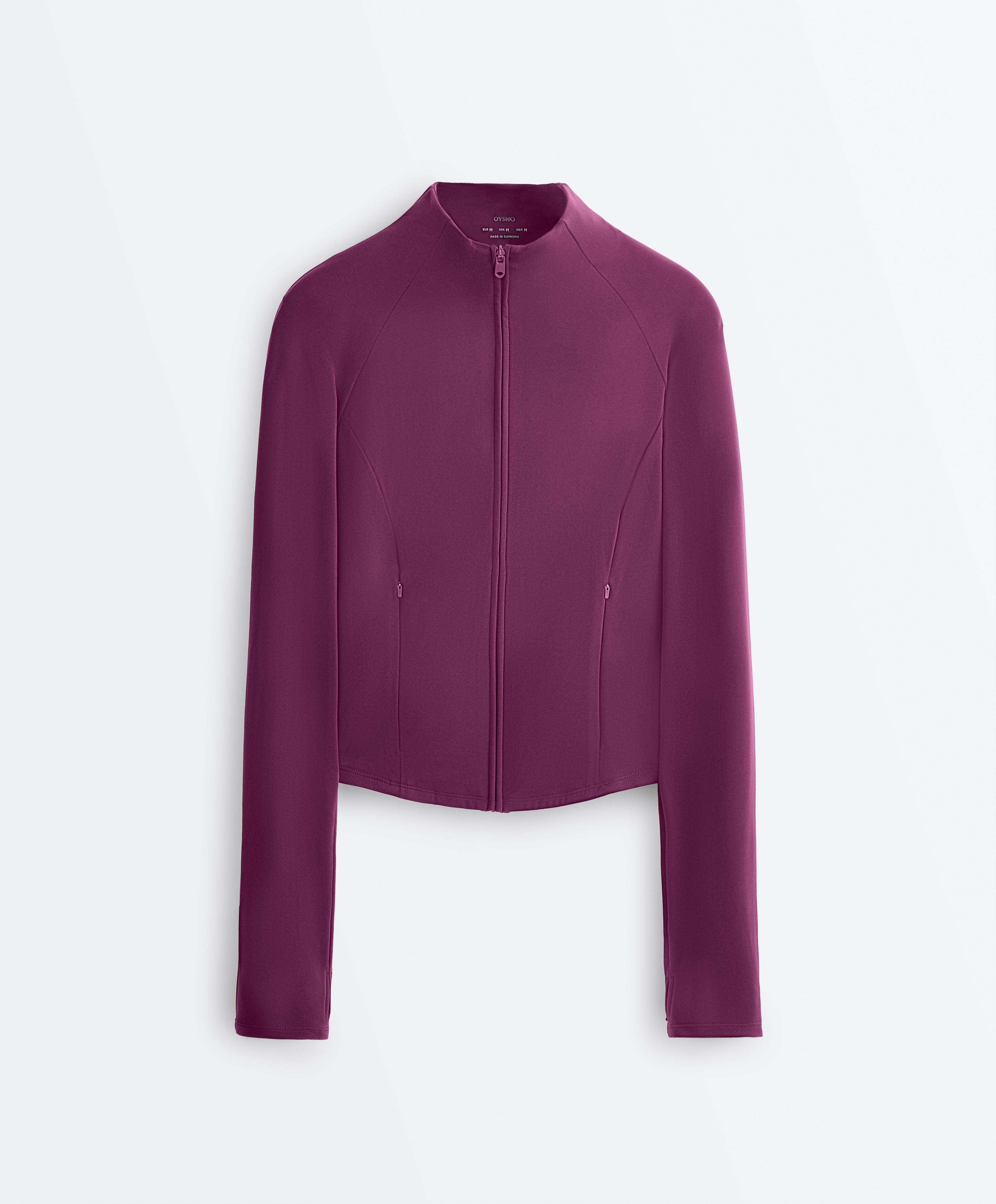 Light warm technical jacket — DARK PLUM