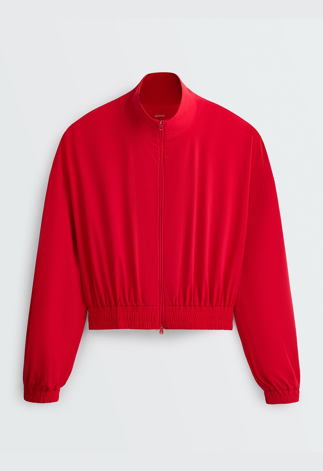 Light Touch boxy technical jacket — BRIGHT RED
