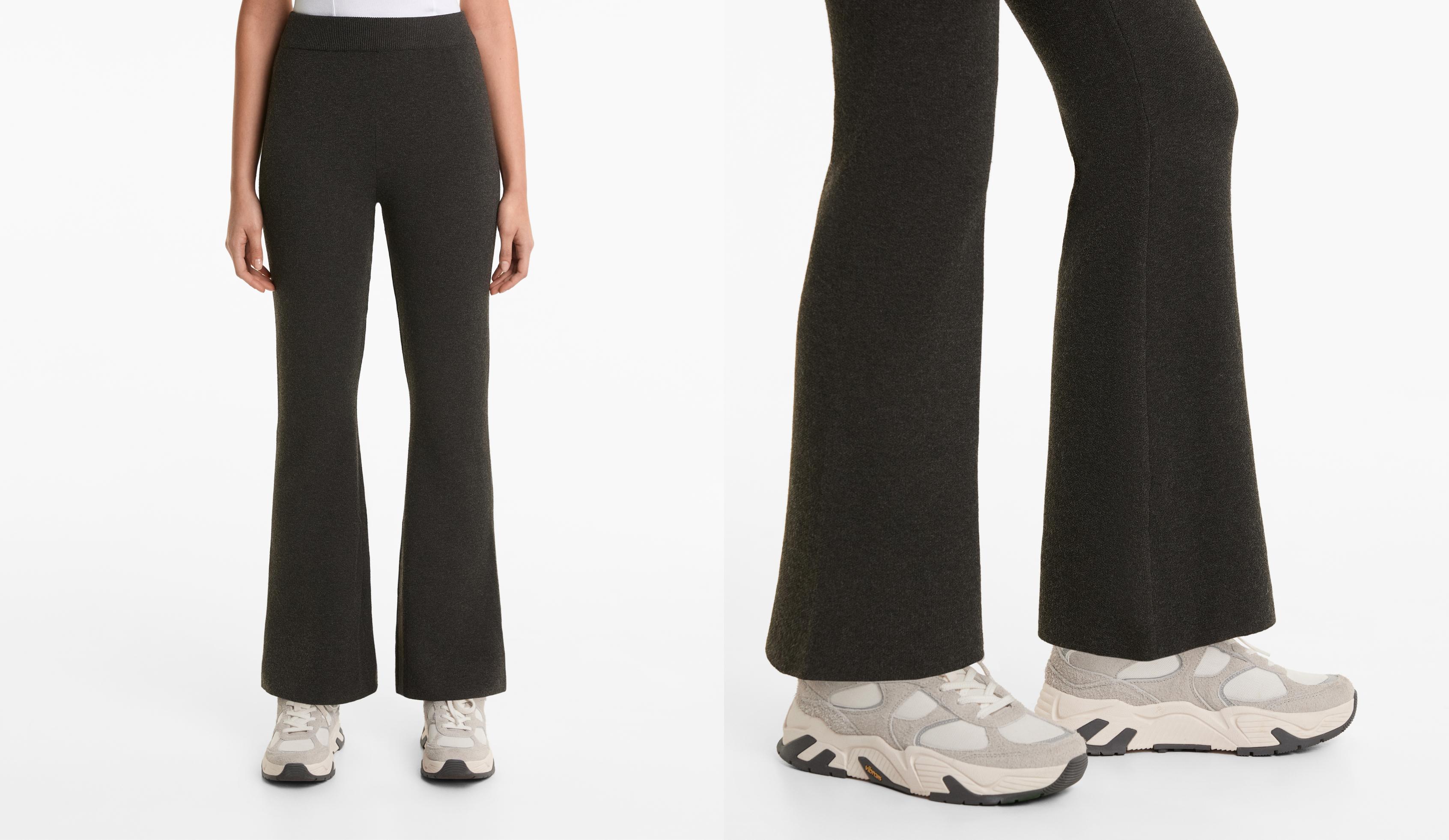 Pantalón flare punto