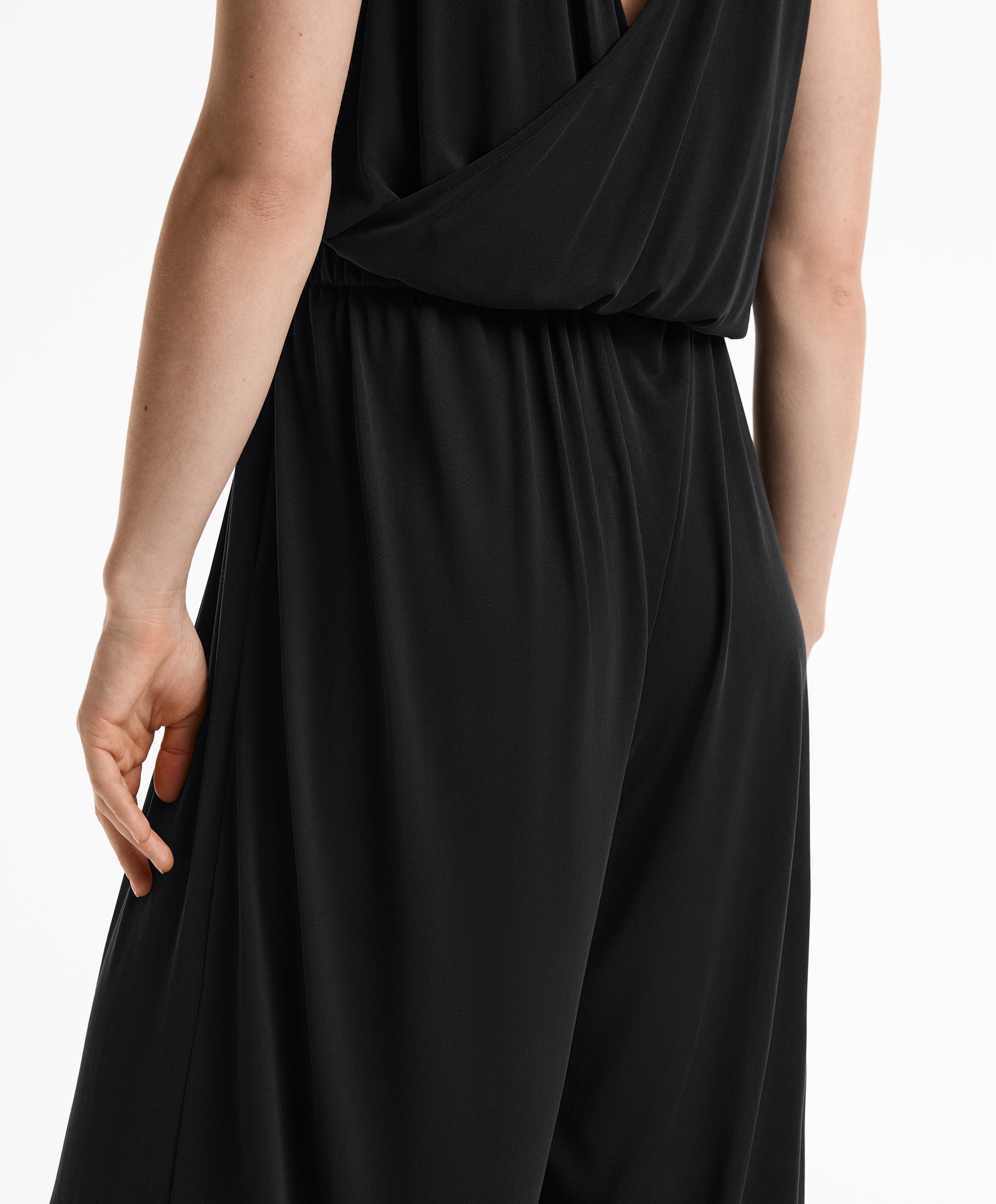 Crossover-back flowy midi jumpsuit with modal - Sale Crossover-back flowy midi jumpsuit with modal - Sale