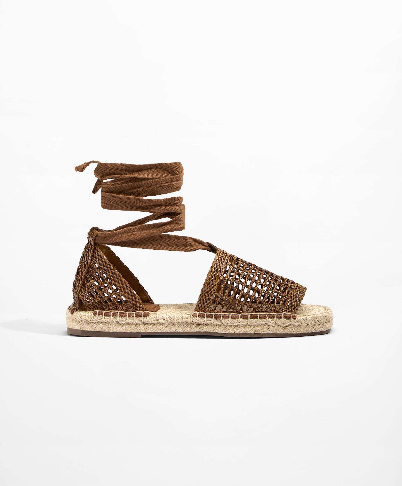 Braided jute sandals - Sale