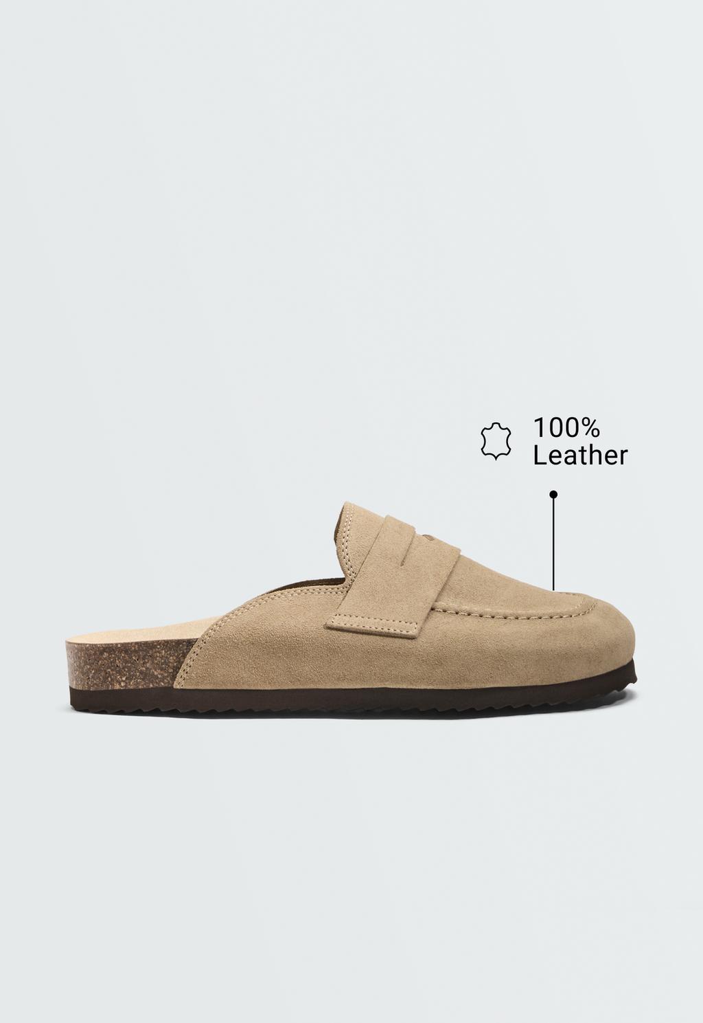 Suede clog