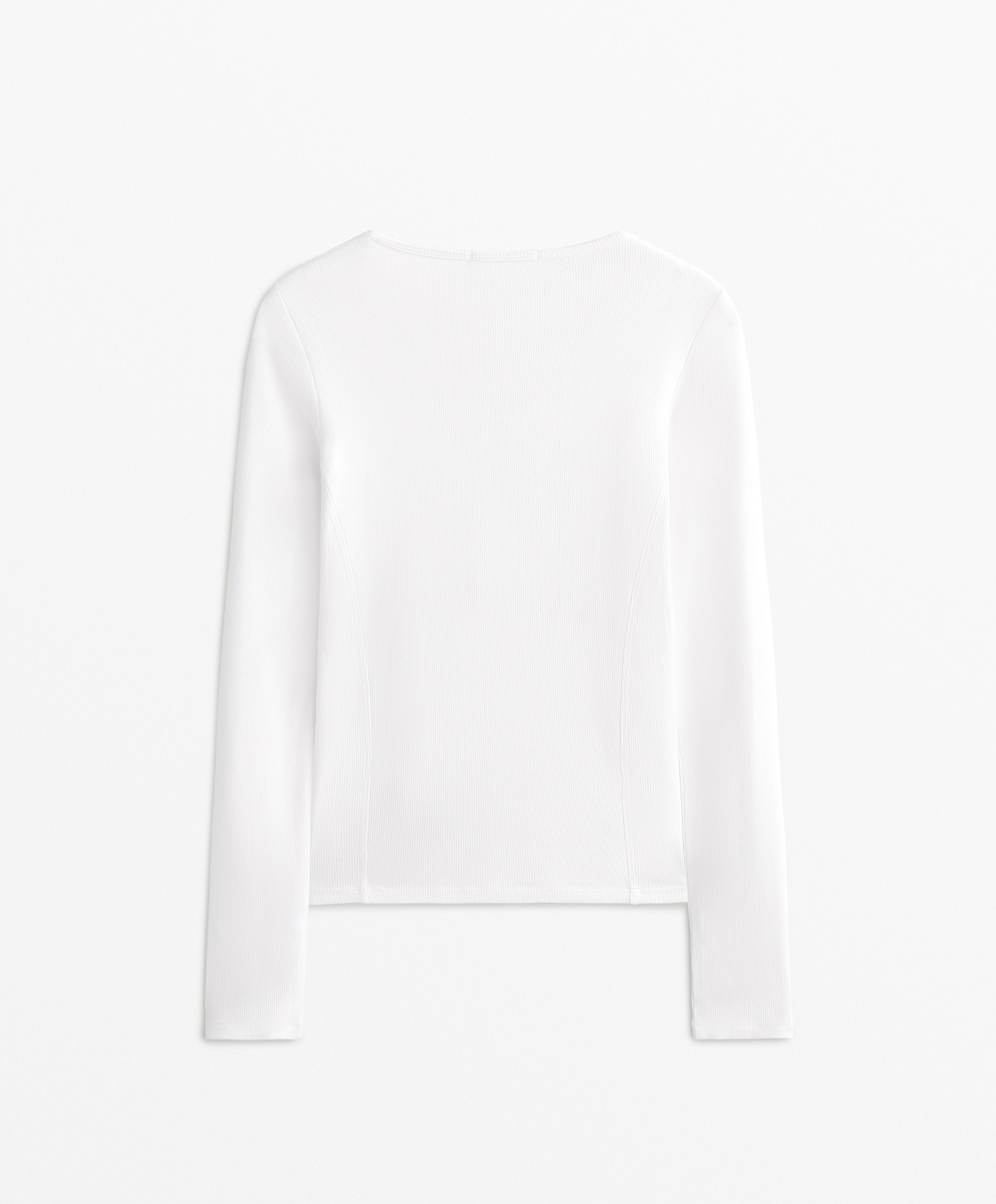 Long-sleeved T-shirt with cotton and modal - Sale Long-sleeved T-shirt with cotton and modal - Sale