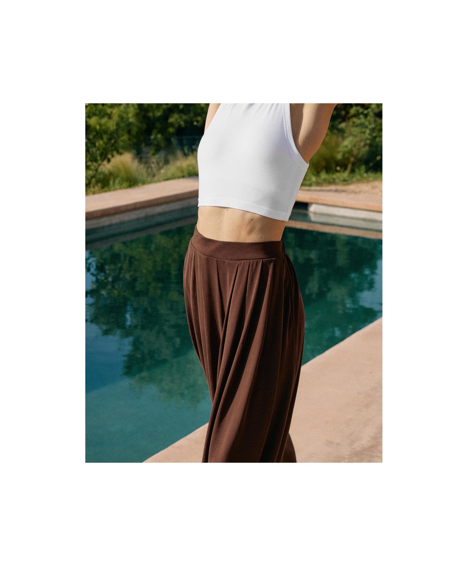 Extra wide modal blend trousers