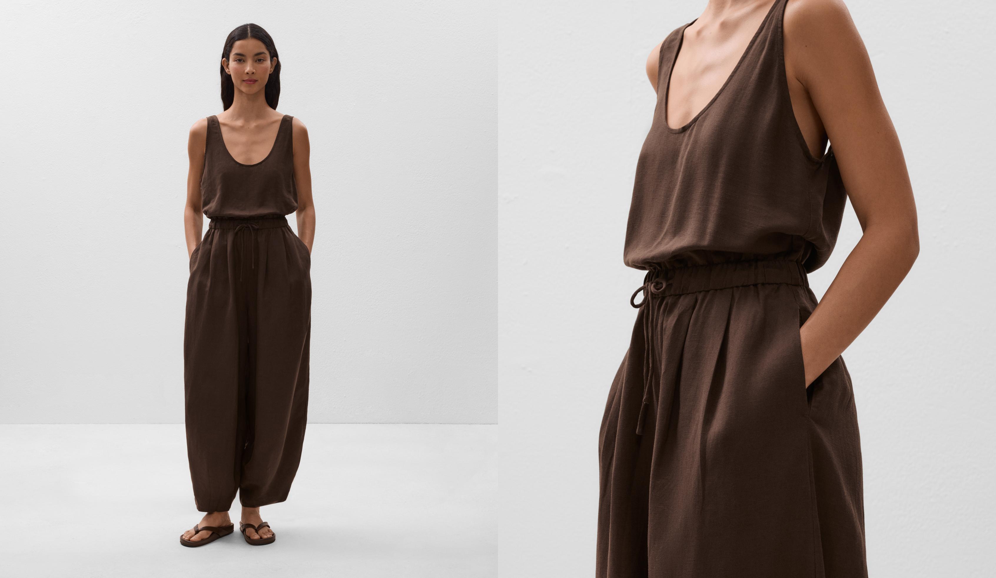 Jumpsuit balloon con lino Jumpsuit balloon con lino