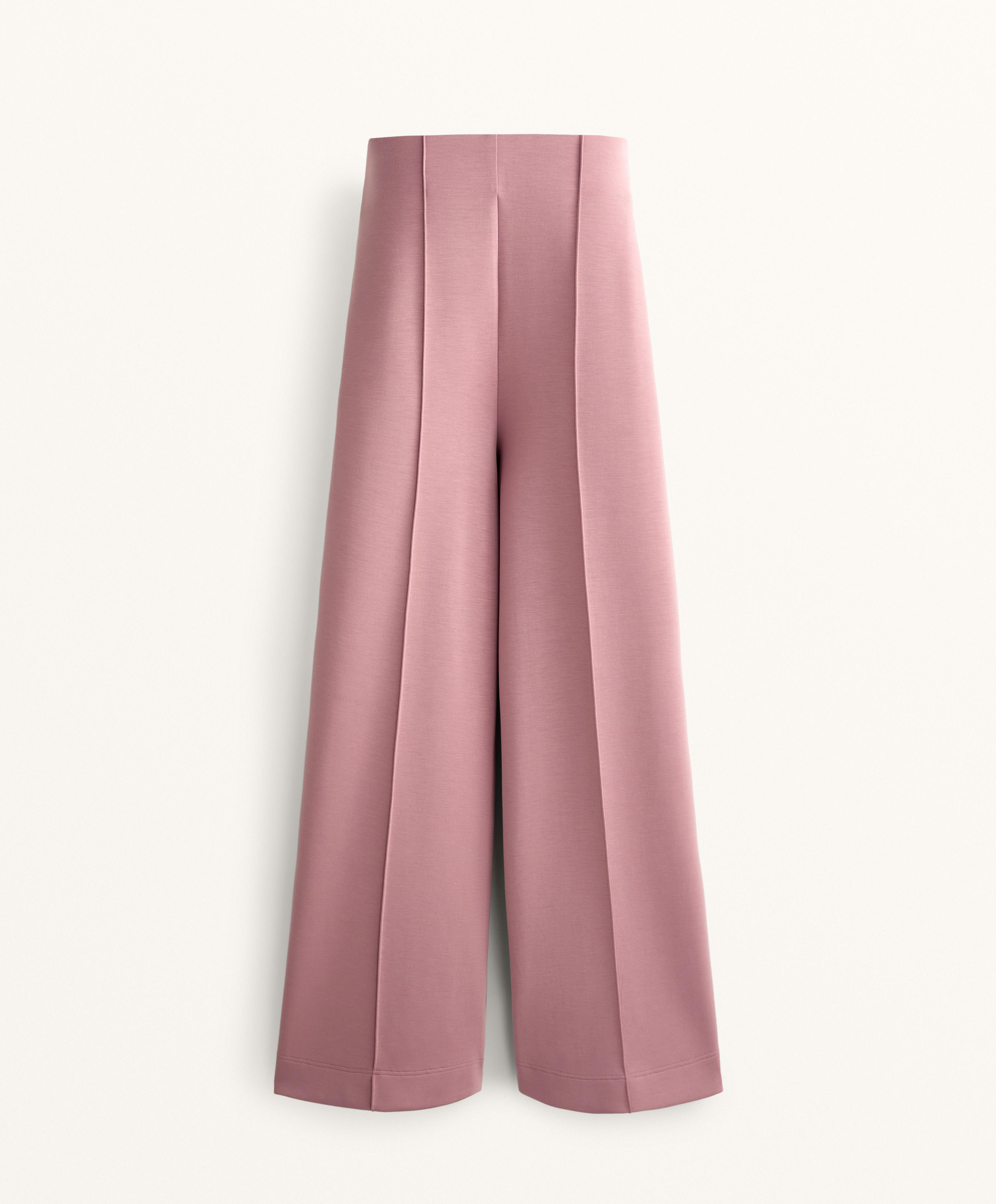 Pantalon droit à nervure avec modal au toucher doux - Soldes