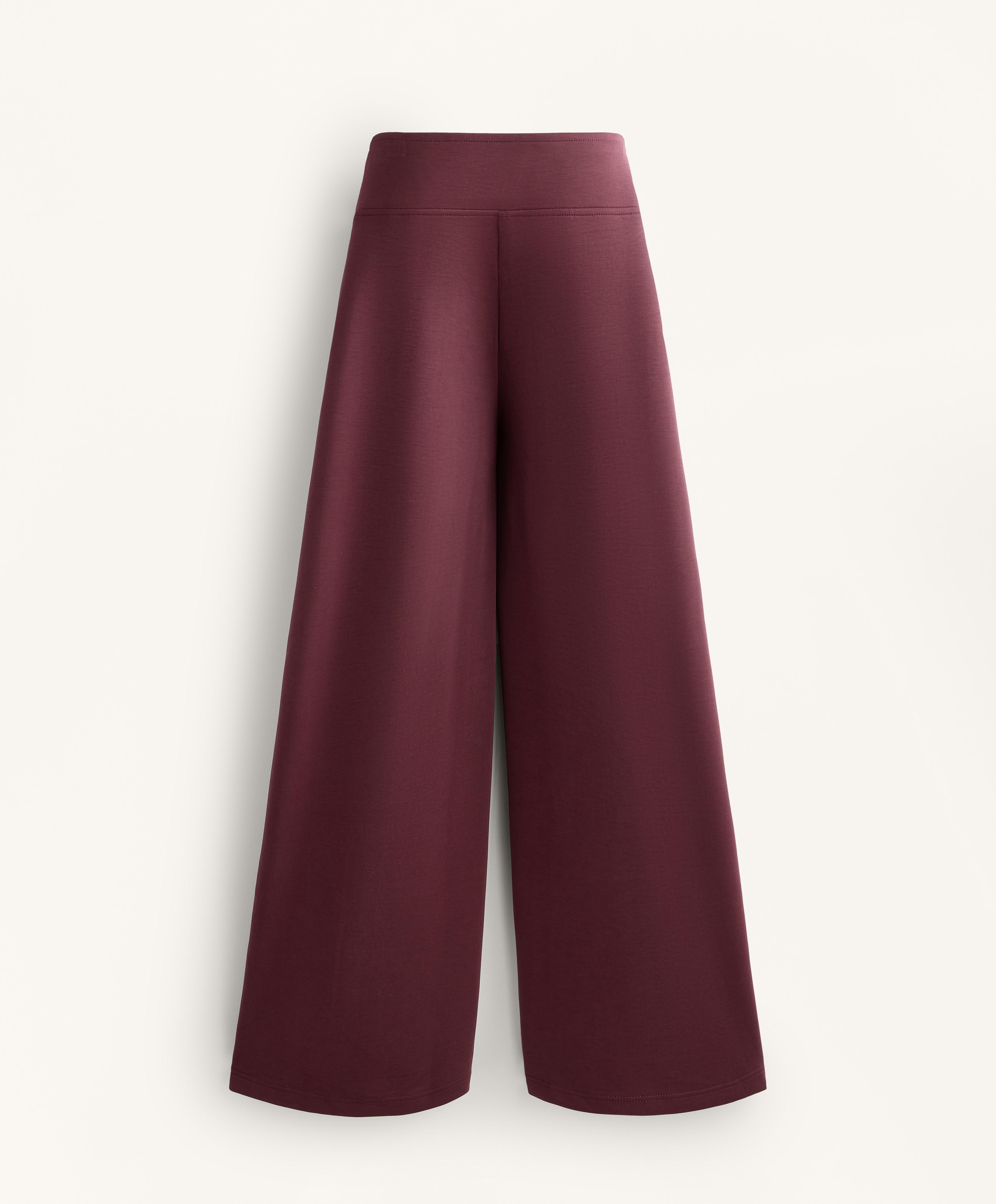 Wide-leg trousers with front pleat and soft-touch modal Wide-leg trousers with front pleat and soft-touch modal