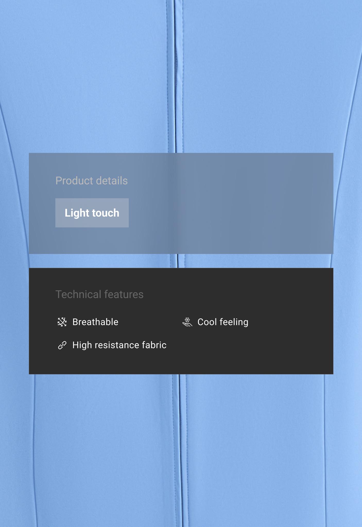 Short Light Touch technical jacket — PALE LAVENDER BLUE