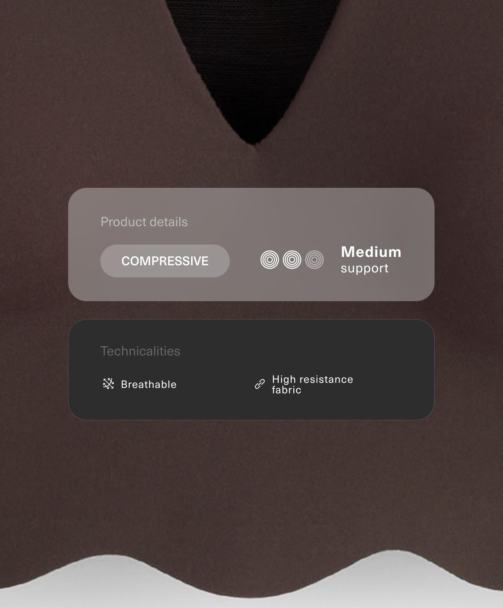 حمالة صدر رياضية Compressive بتدعيم متوسط ومموجة