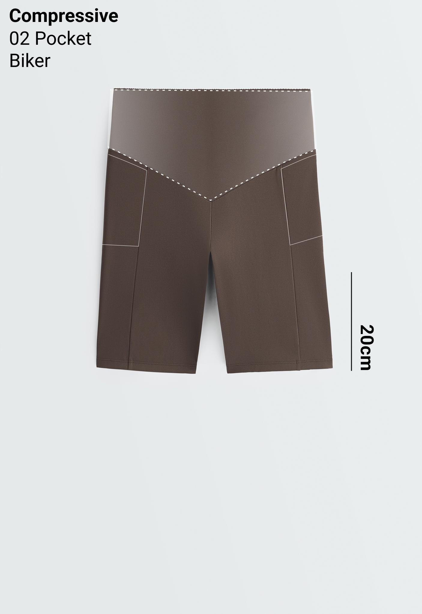 Compressive 20cm high-waisted cycle leggings with pockets Compressive 20cm high-waisted cycle leggings with pockets