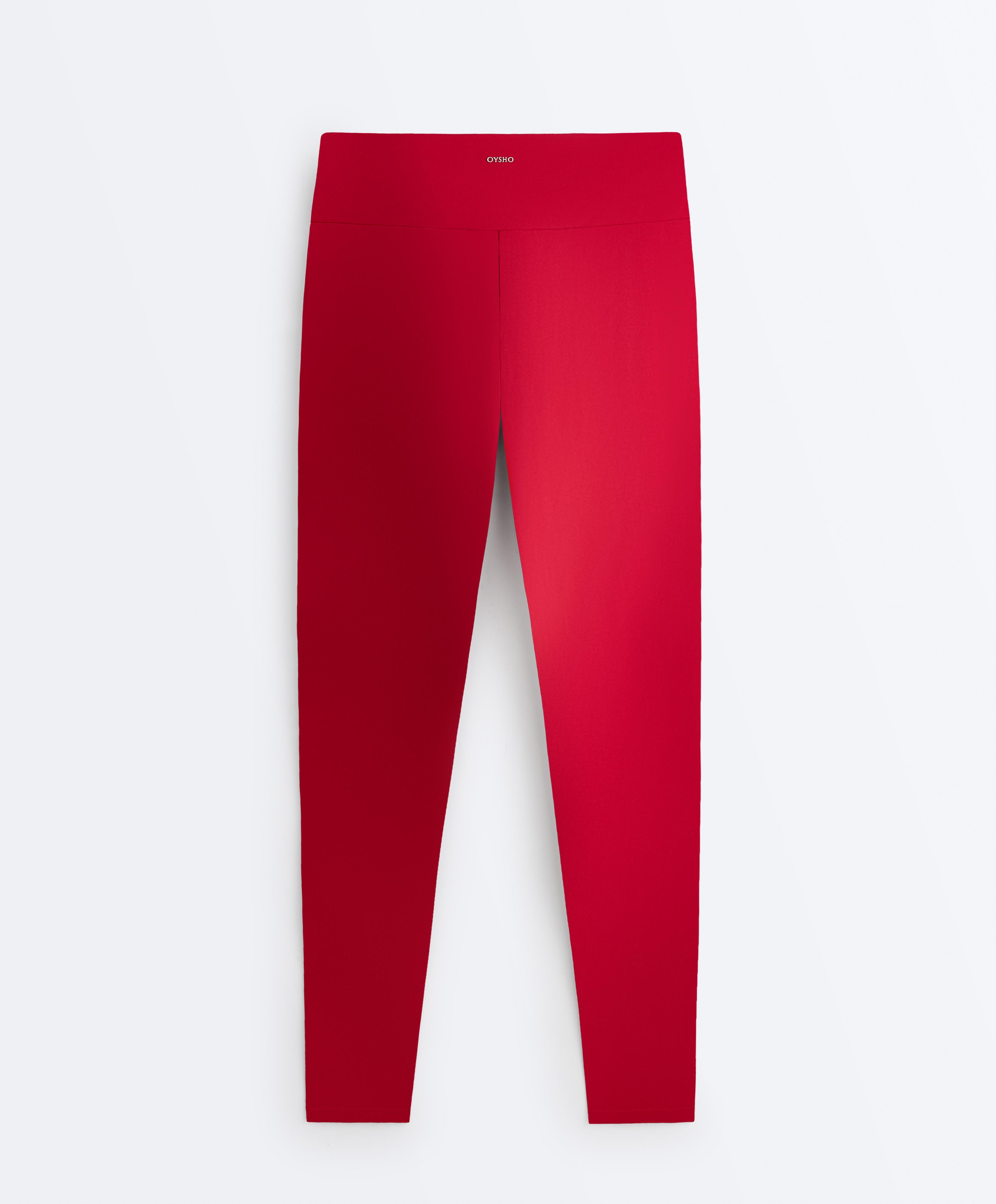 Comfortlux high-waisted ankle-length leggings — BRIGHT RED