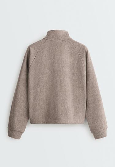 Short flecked jacket — BROWN-GREY MELANGE 7