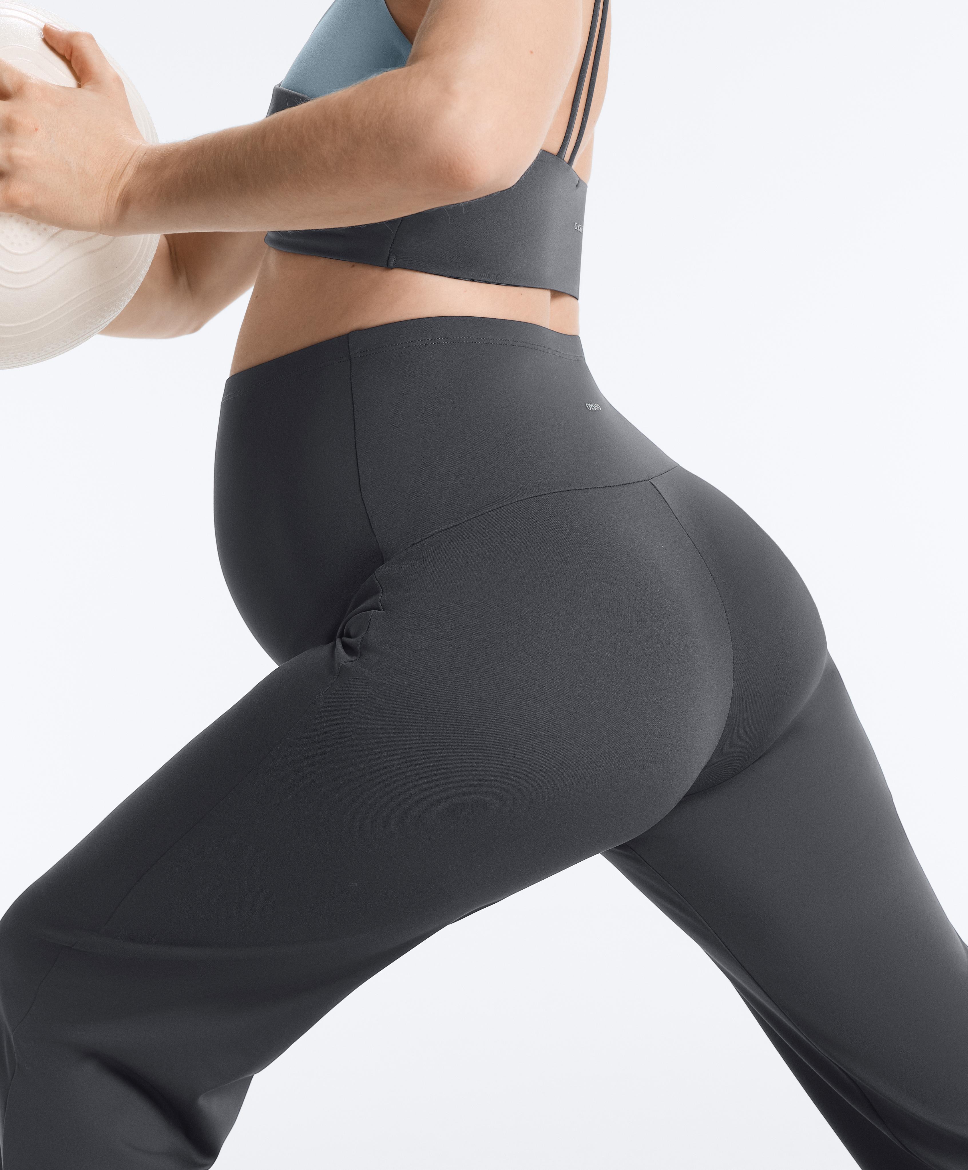Comfortlux maternity straight-leg trousers — ASPHALT