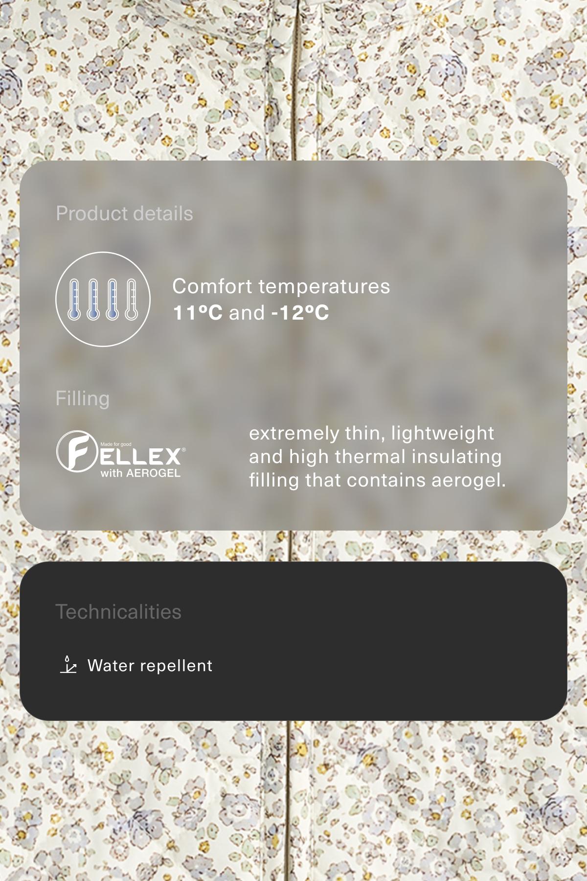 Water-repellent FELLEX® AEROGEL padded jacket — PALE ECRU