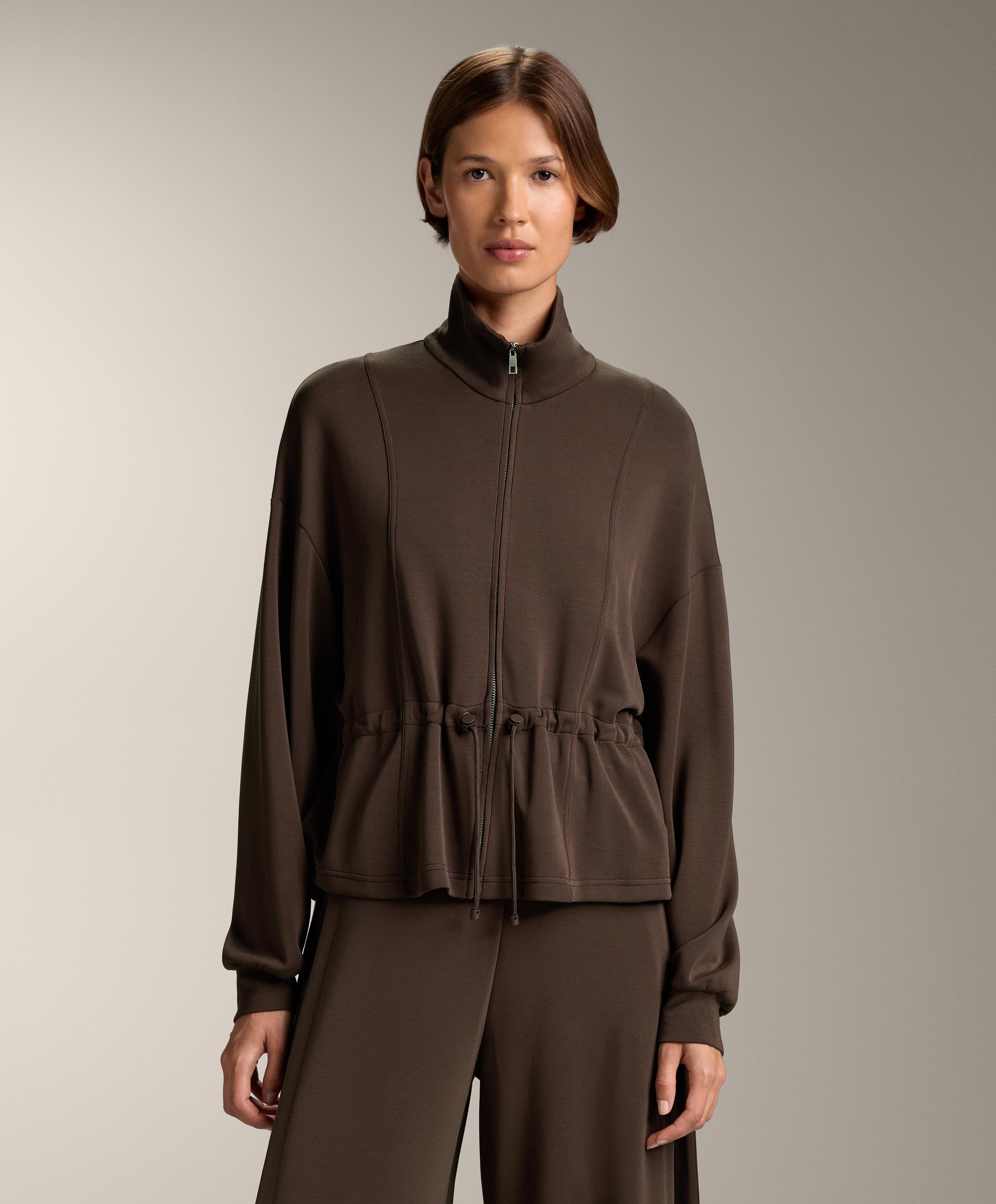 Adjustable waist jacket with soft-touch modal Adjustable waist jacket with soft-touch modal